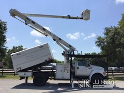 (Ocala, FL) Altec LR756, Over-Center Bucket Truck mounted behind cab on 2013 Ford F750 Chipper Dump