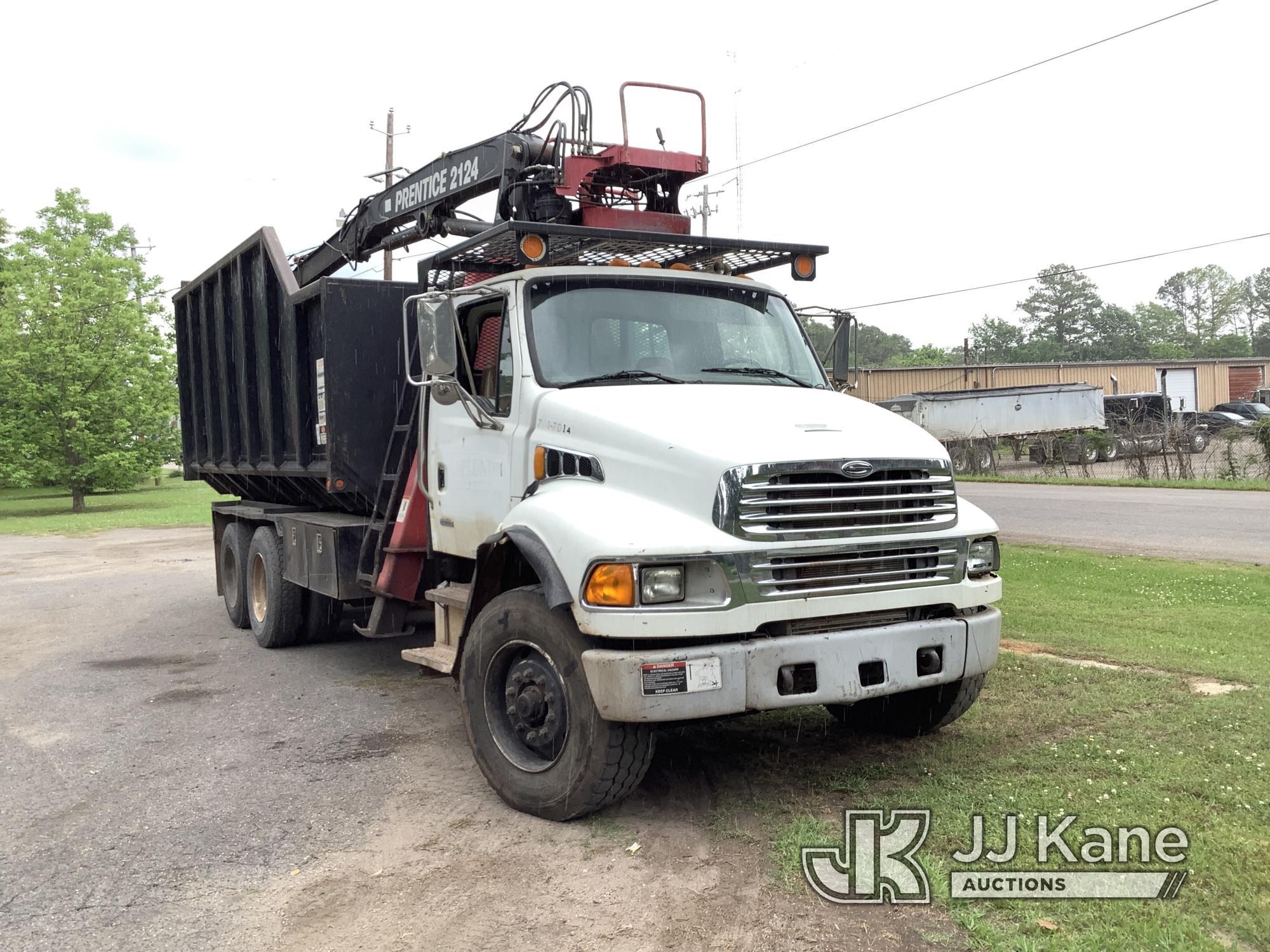 (Graysville, AL) Prentice 2124, Grappleboom Crane mounted behind cab on 2007 Sterling Acterra Dump D