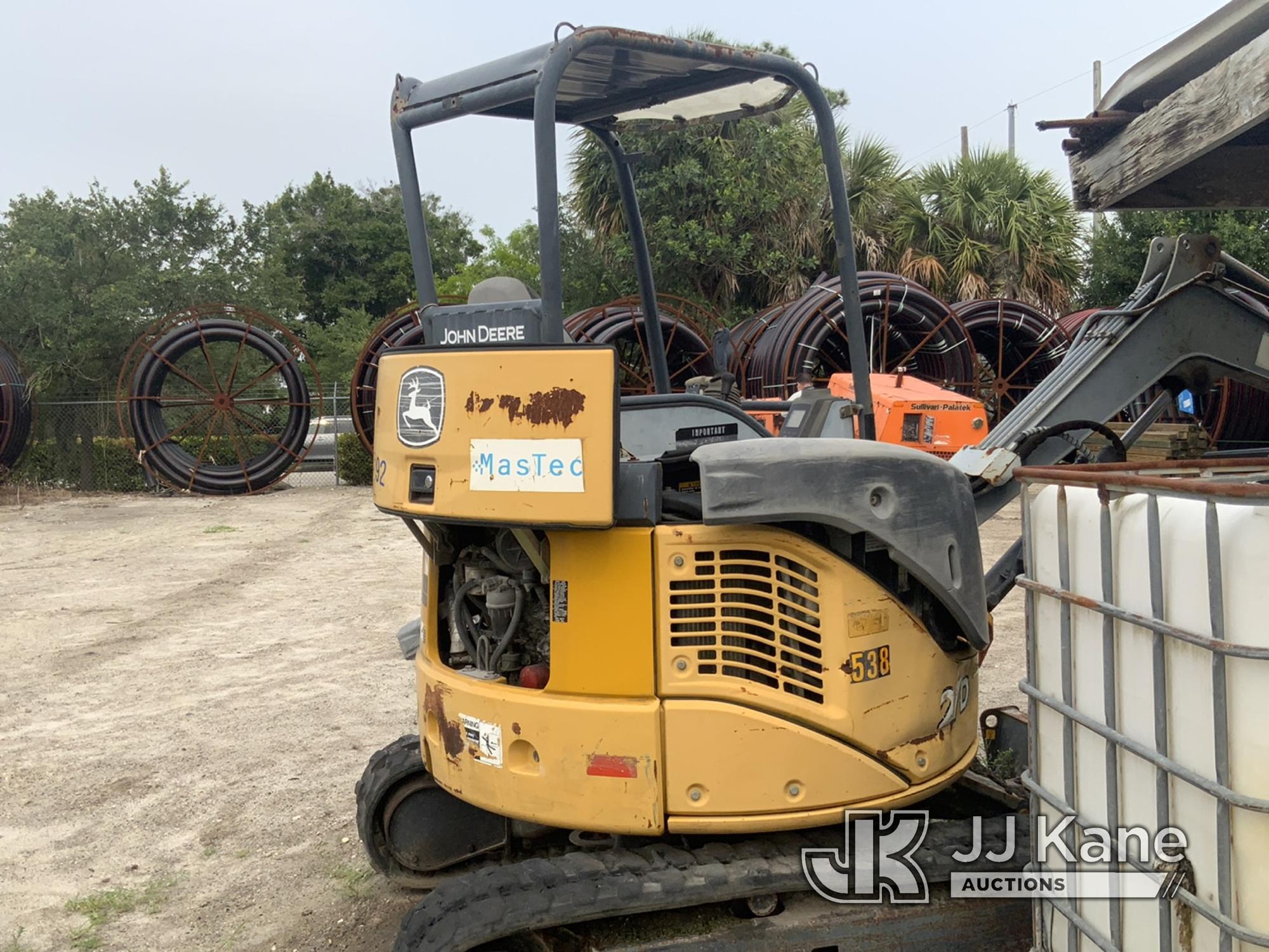 (Fort Pierce, FL) JOHN DEERE 27D Hydraulic Excavator Not Running, Condition Unknown)( Hour Meter Not