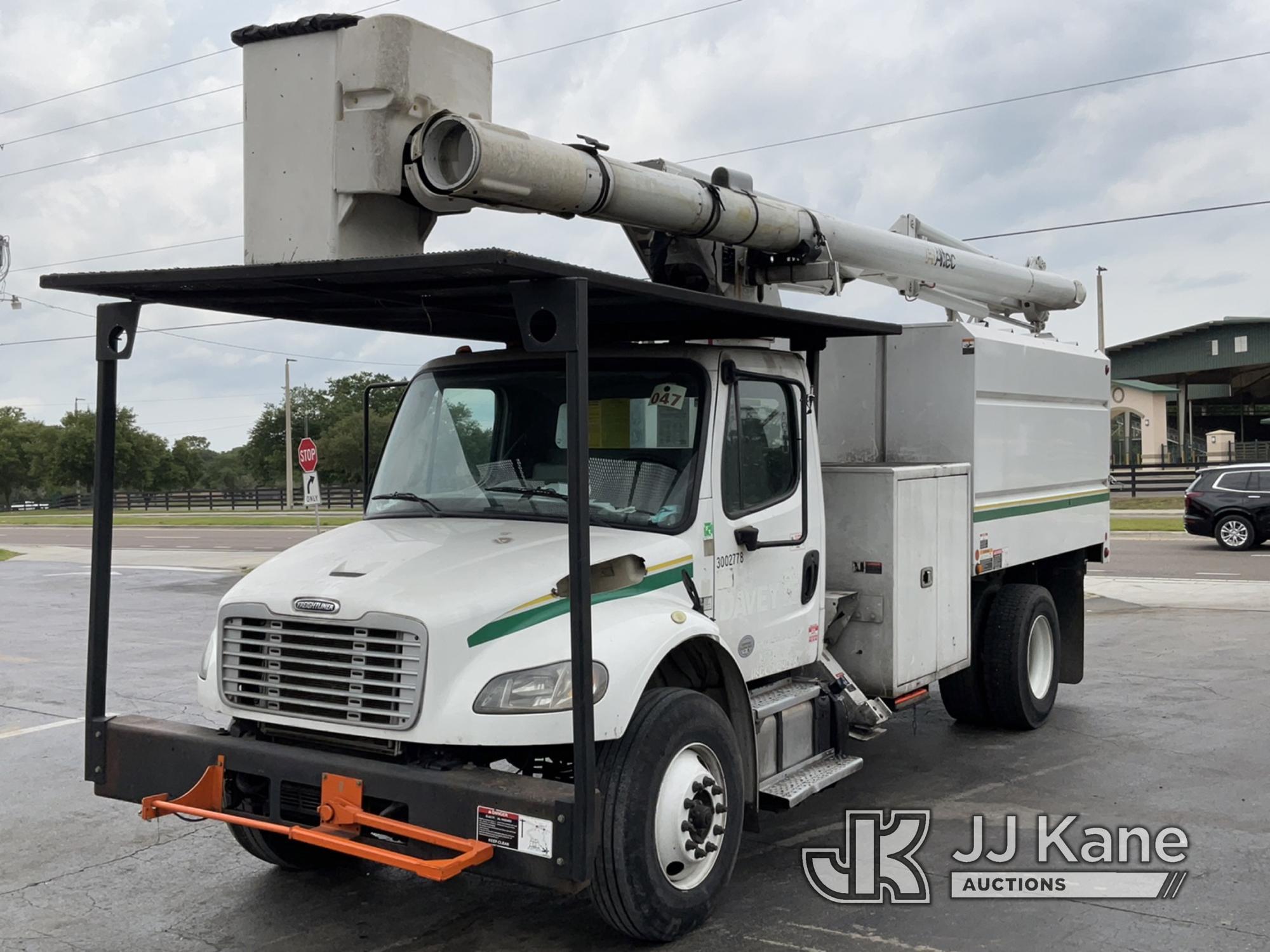 (Ocala, FL) Altec LR758, Over-Center Bucket mounted behind cab on 2018 Freightliner M2 Chipper Dump