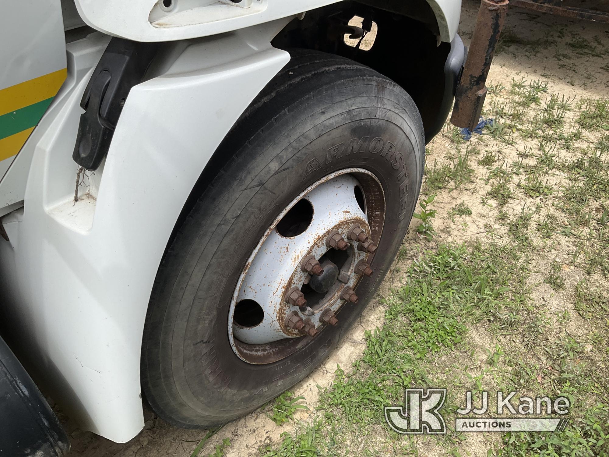 (Houston, TX) HiRanger/Terex XT55, Over-Center Bucket mounted behind cab on 2008 International 4300