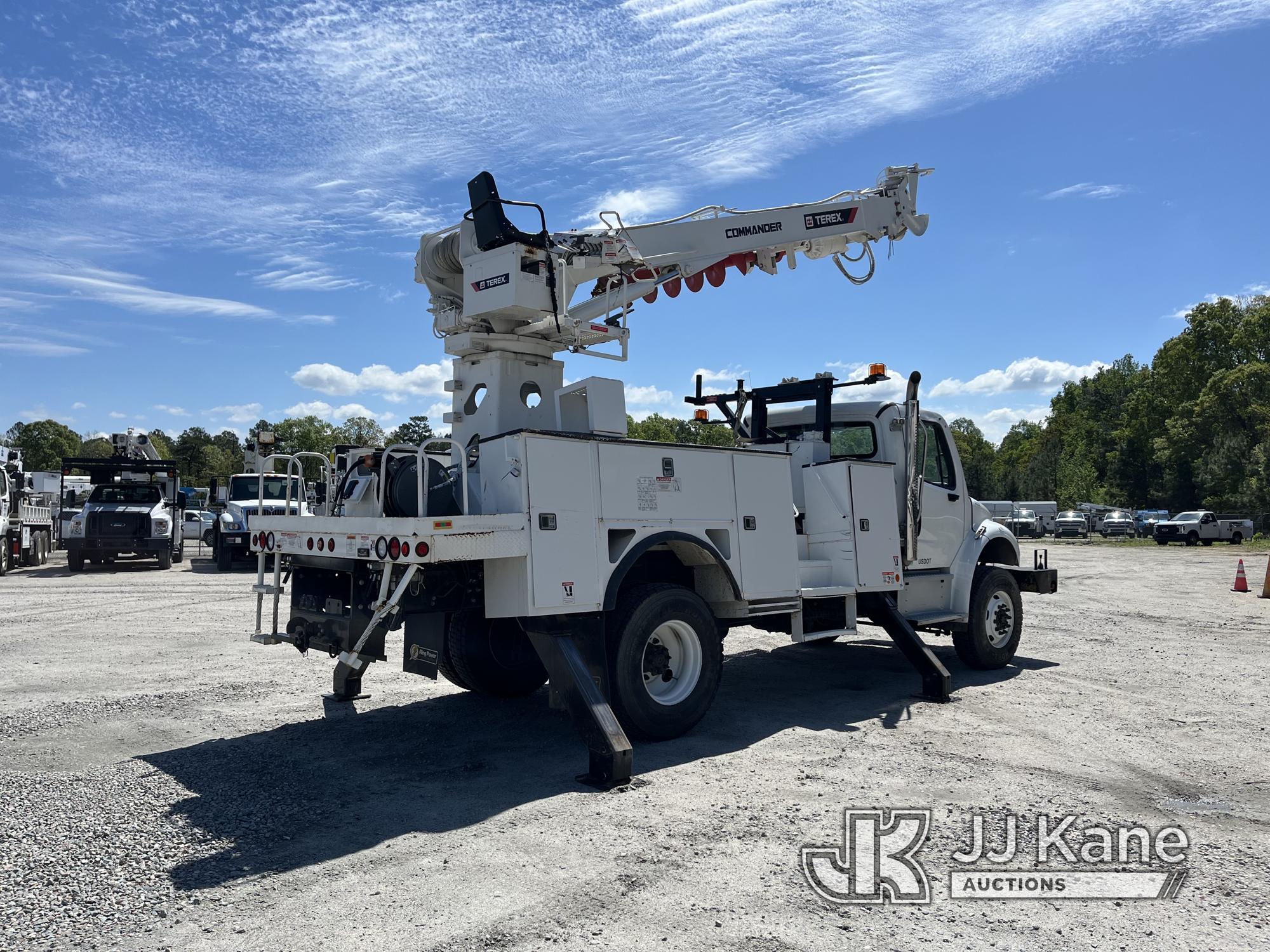 (Chester, VA) Terex Commander C4047, Digger Derrick rear mounted on 2022 Freightliner M2 4x4 Utility