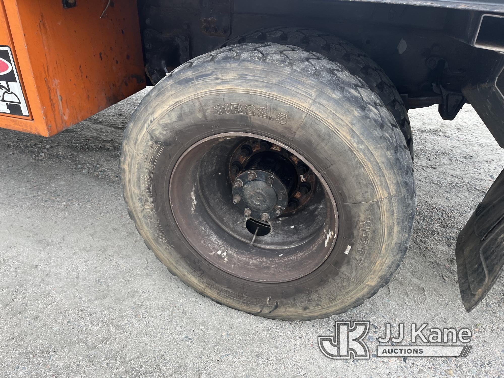 (Chester, VA) Altec LRV-57, Over-Center Bucket Truck rear mounted on 2011 Freightliner M2 106 Flatbe