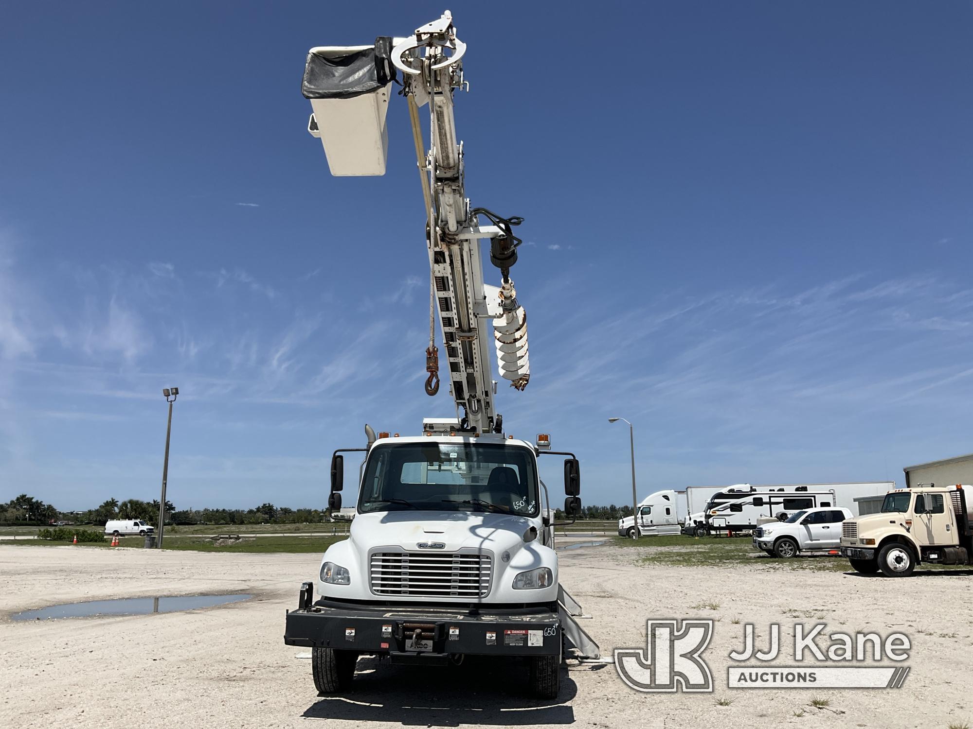 (Westlake, FL) Altec DM47B-TR, Digger Derrick rear mounted on 2016 Freightliner M2 106 4x4 Utility T