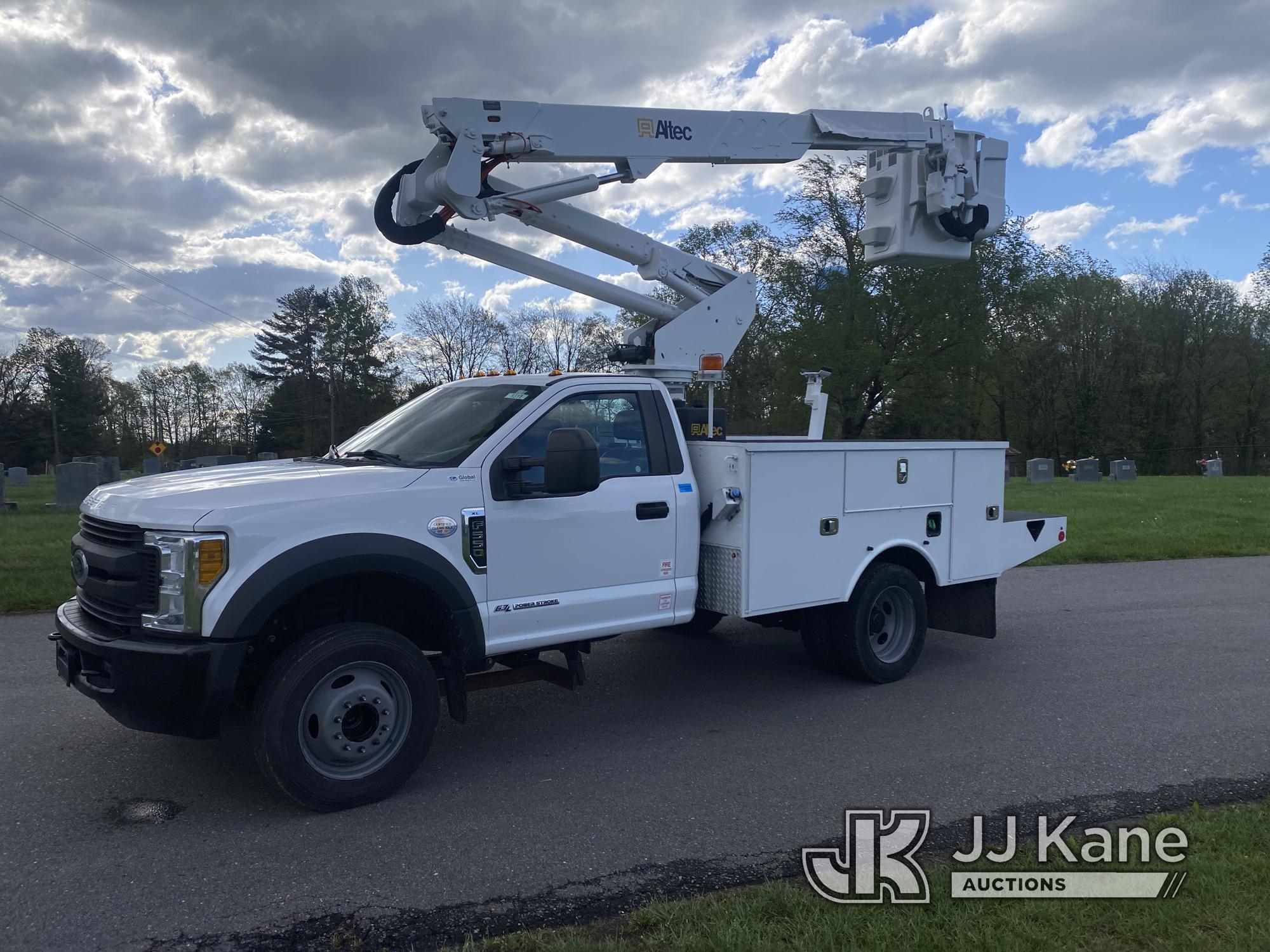 (Mount Airy, NC) Altec AT37G, Articulating & Telescopic Bucket Truck mounted behind cab on 2017 Ford