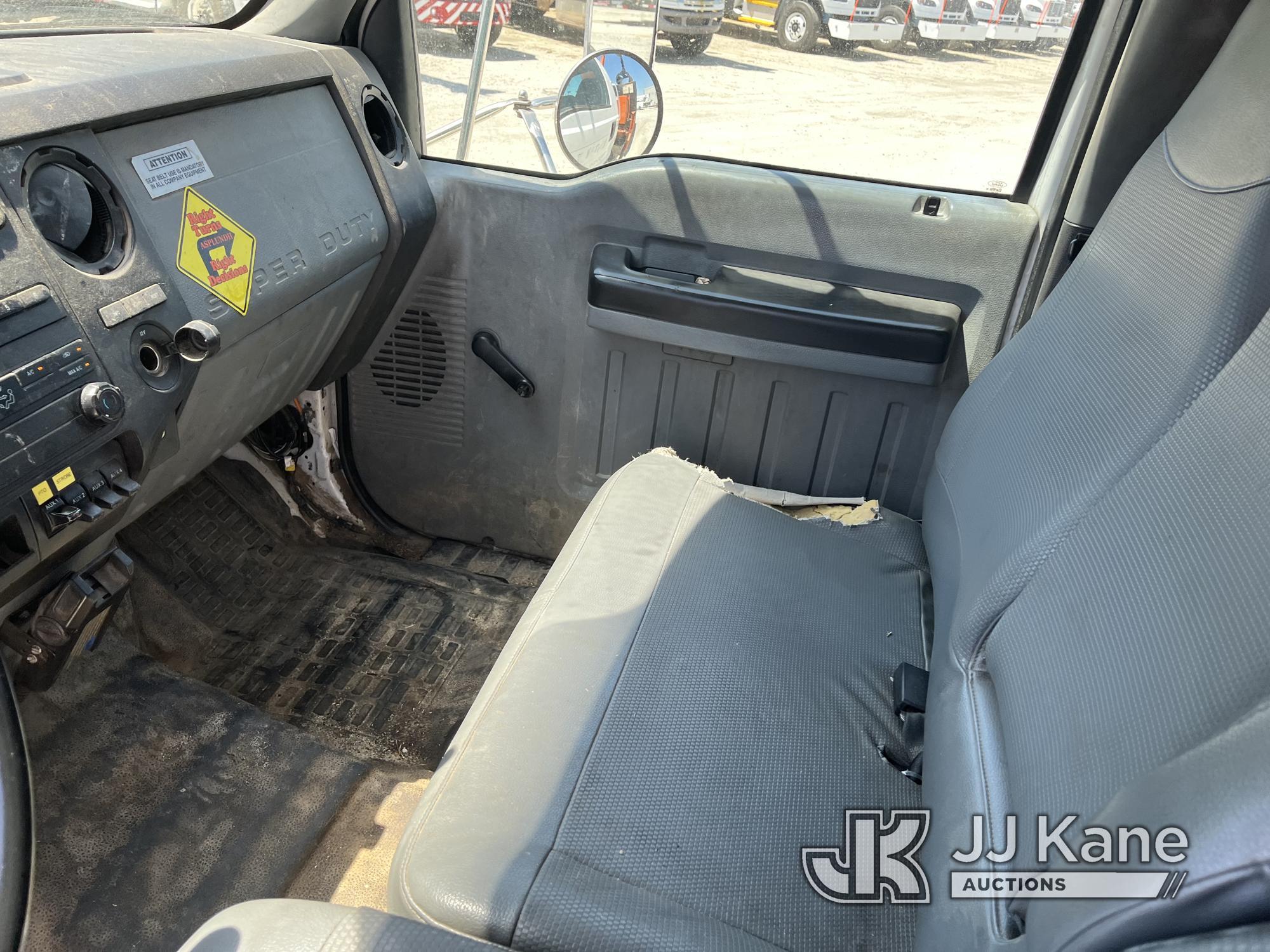 (Chester, VA) Petersen TL3, Grappleboom Crane mounted behind cab on 2015 Ford F750 Dump Debris Truck