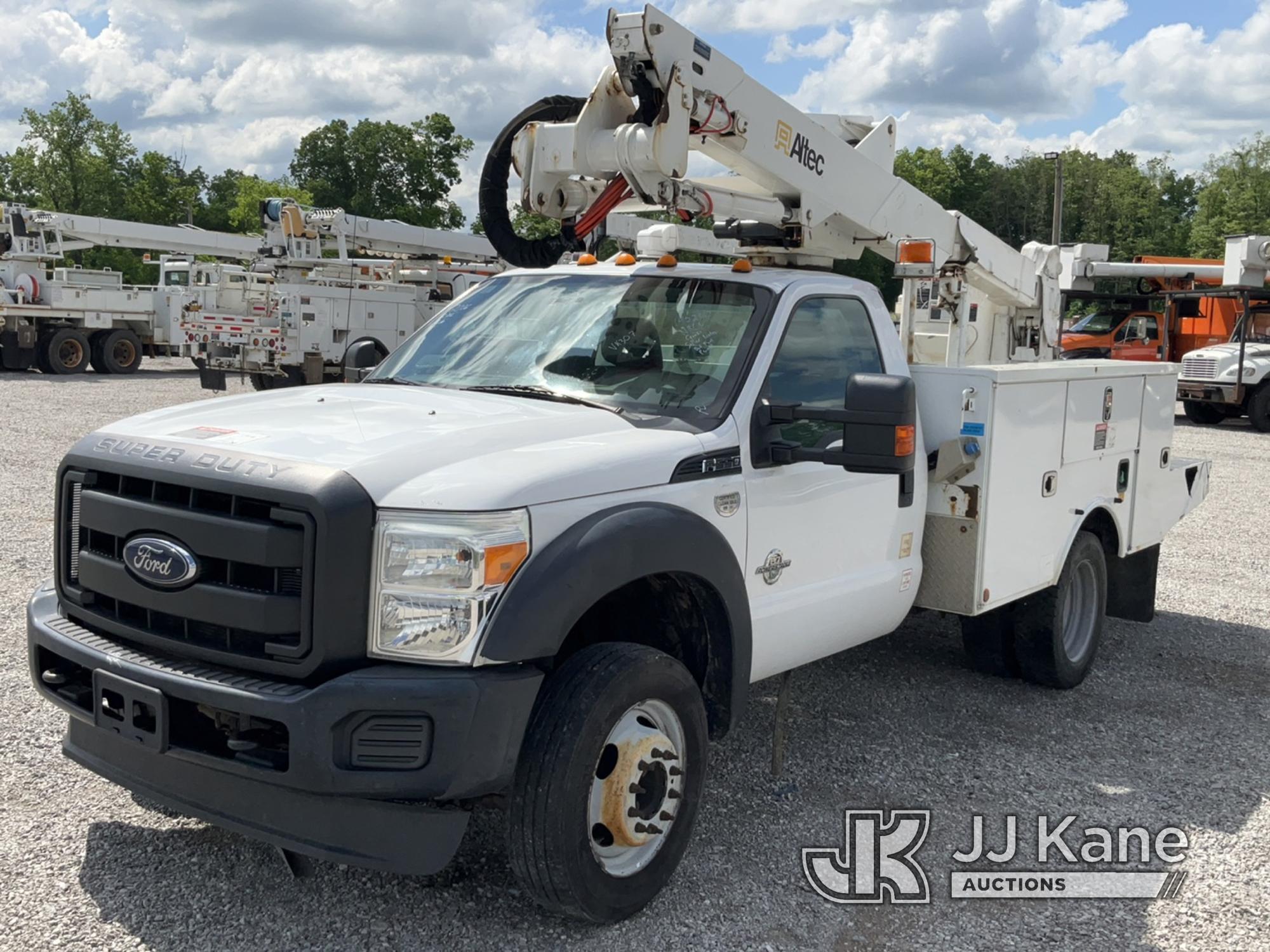 (Verona, KY) Altec AT37G, Articulating & Telescopic Bucket Truck mounted behind cab on 2016 Ford F55