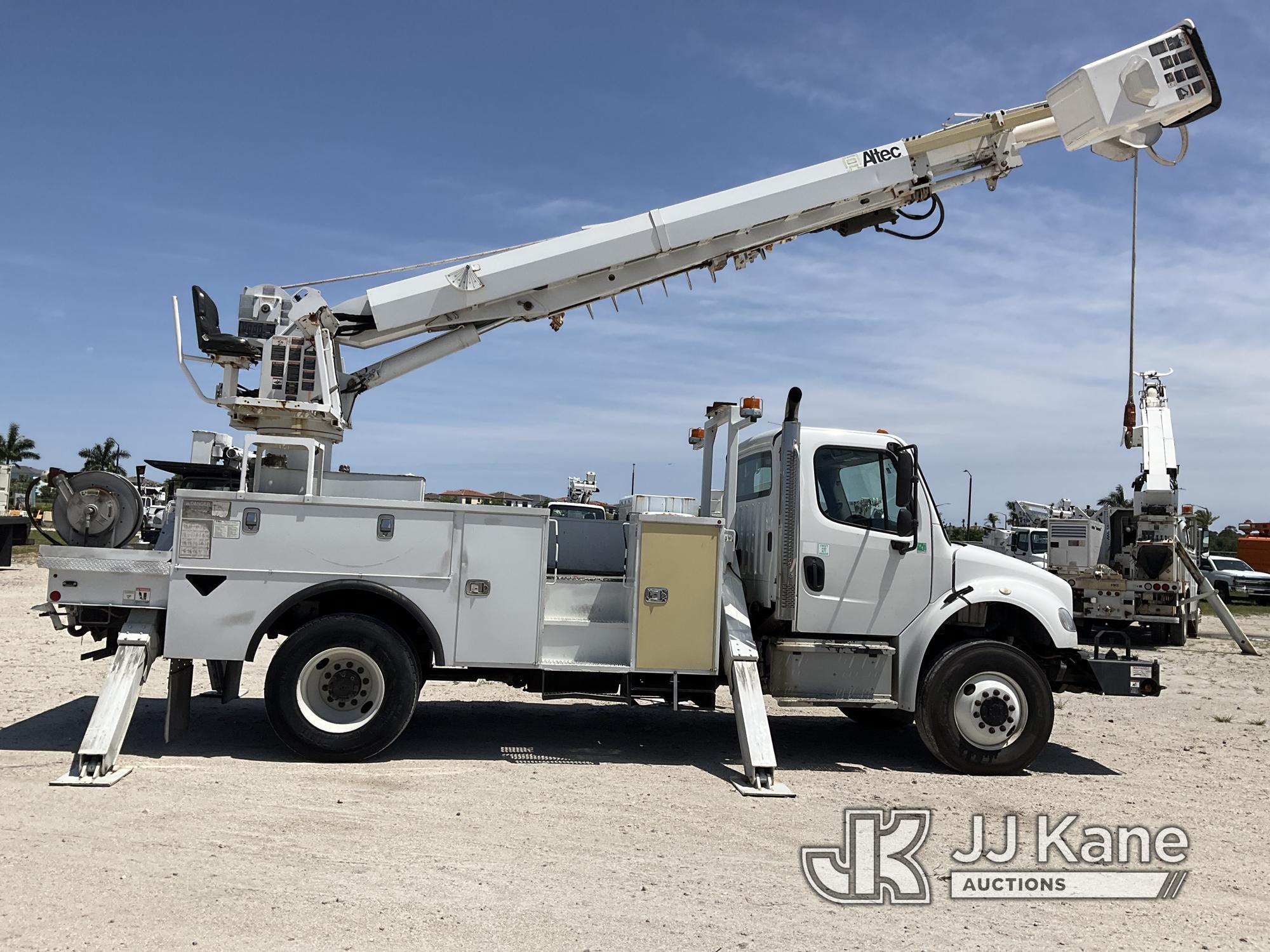 (Westlake, FL) Altec DM47B-TR, Digger Derrick rear mounted on 2016 Freightliner M2 106 4x4 Utility T