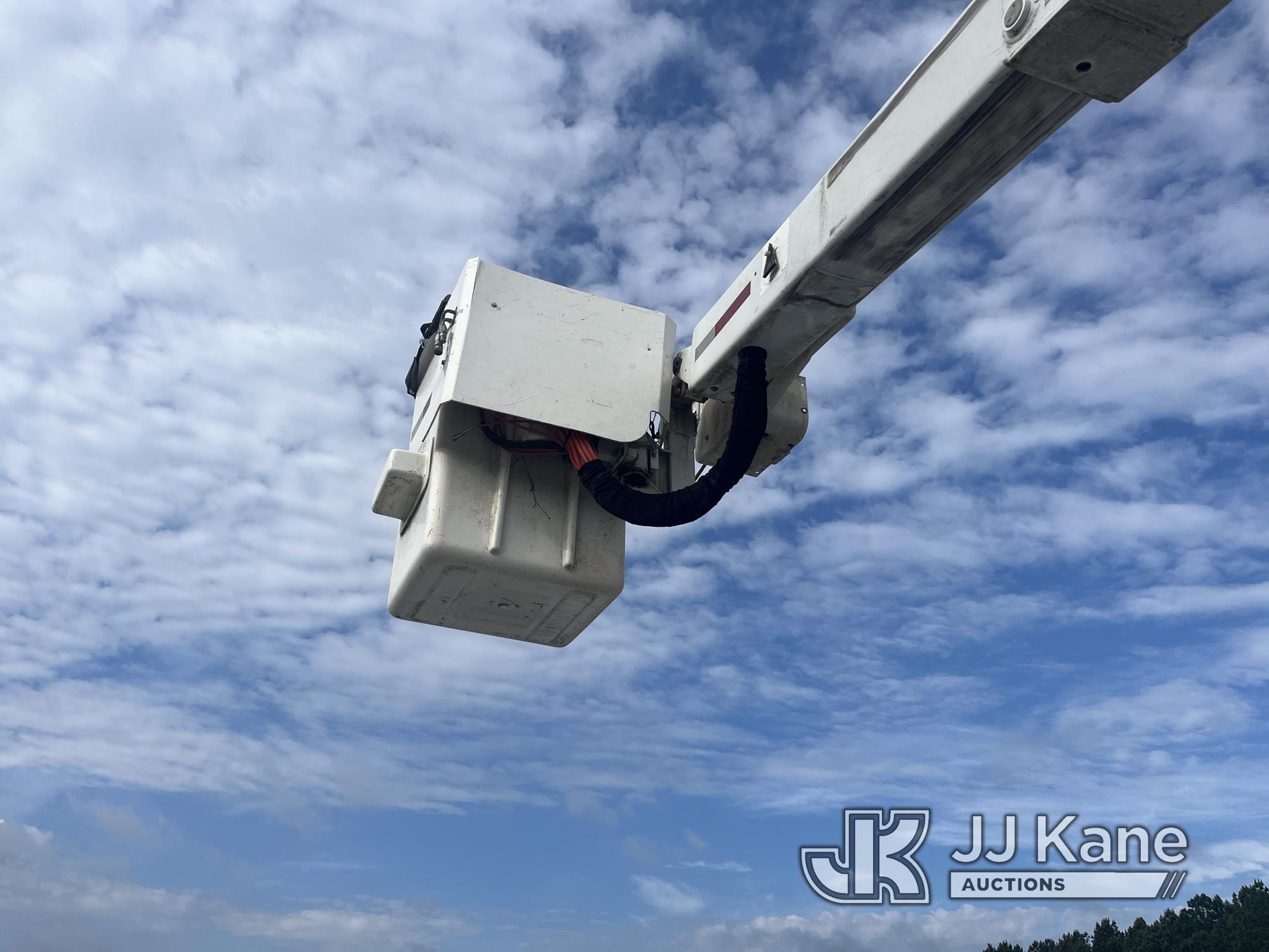 (Hertford, NC) ETI ETC37-IH, Articulating & Telescopic Material Handling Bucket Truck mounted behind