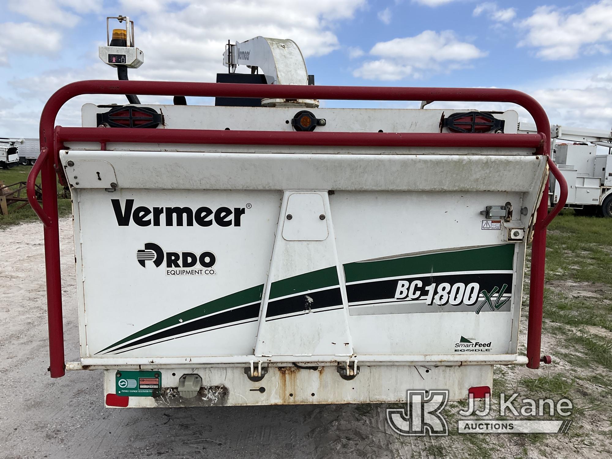 (Westlake, FL) 2016 Vermeer BC1800XL Chipper (18in Drum), trailer mtd No Title)(Runs, Hour Meter & C