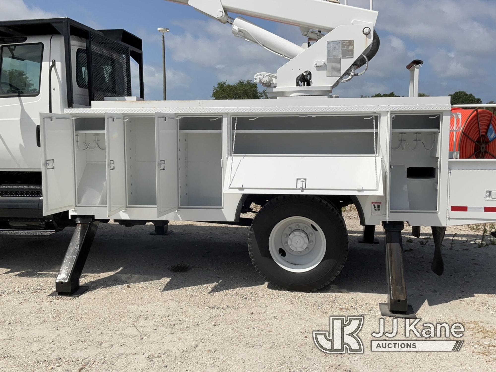 (Sarasota, FL) Terex/Telelect Hi-Ranger 5TC-55, Material Handling Bucket Truck rear mounted on 2014