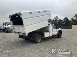 (Villa Rica, GA) 2012 Ford F550 4x4 Chipper Dump Truck Runs & Moves) (Jump To Start, Airbag Light On