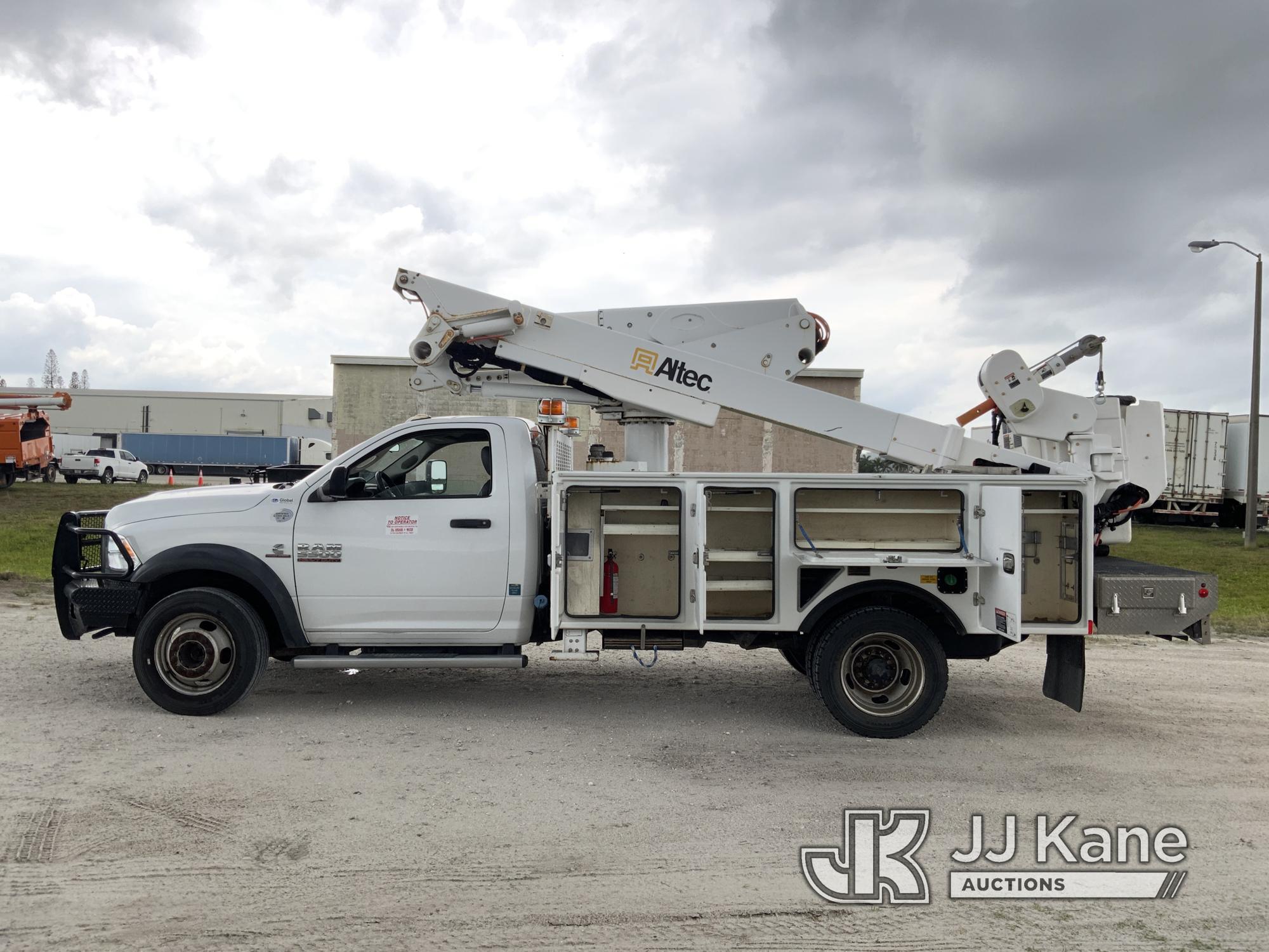 (Westlake, FL) Altec AT41M, Articulating & Telescopic Material Handling Bucket Truck mounted behind