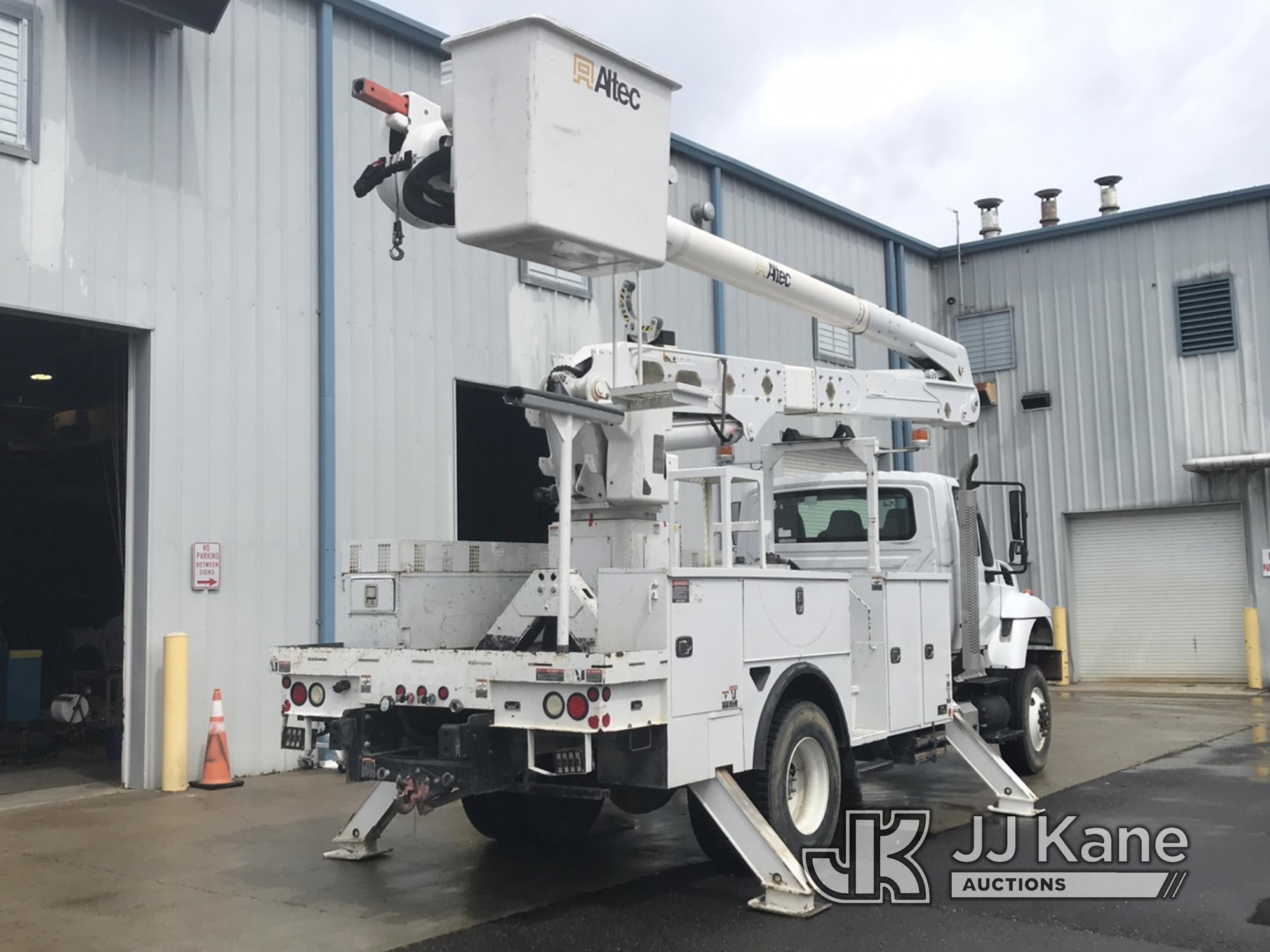 (Mount Airy, NC) Altec AA55-MH, Material Handling Bucket Truck rear mounted on 2016 International 73
