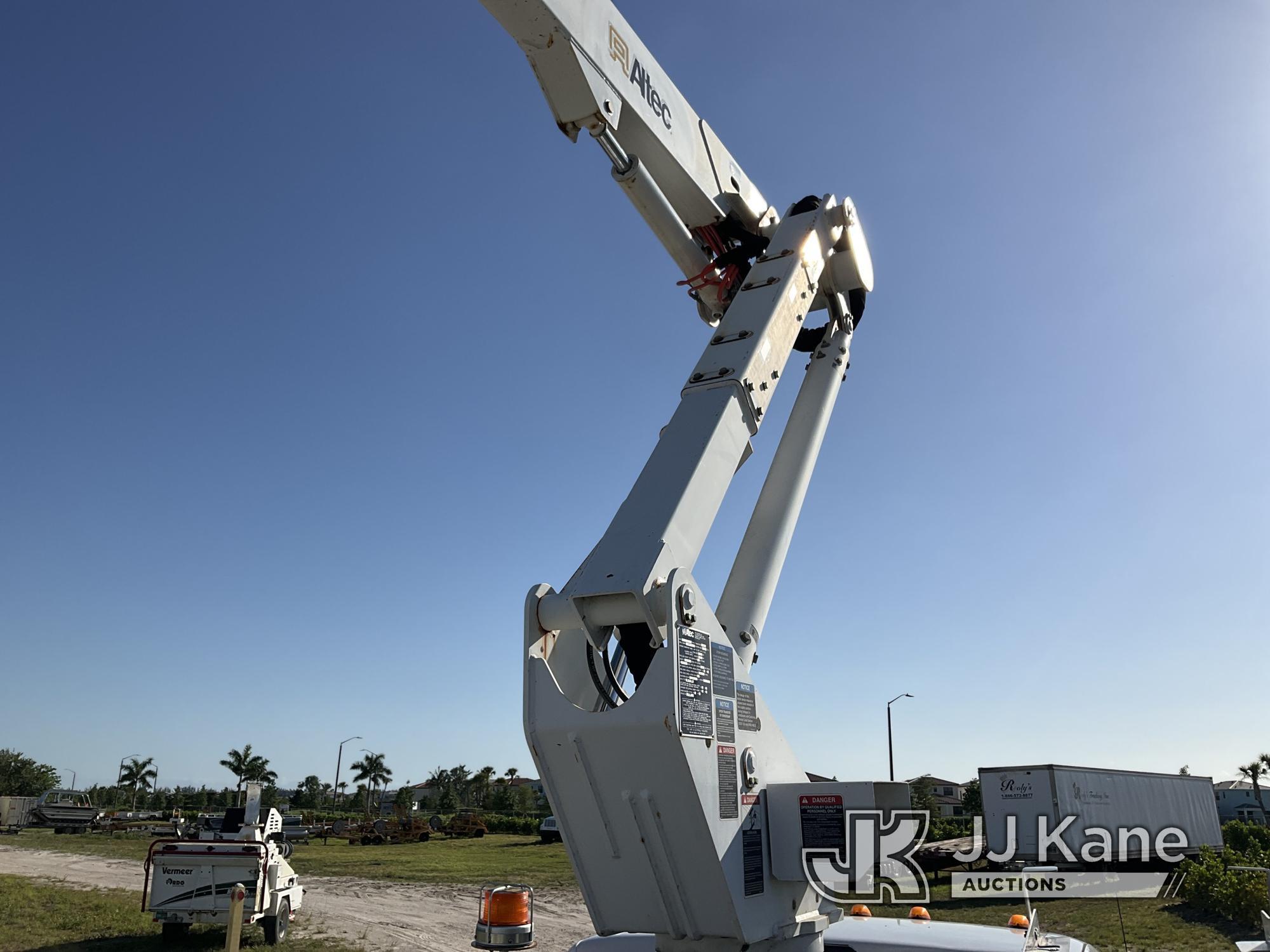 (Westlake, FL) Altec AT37G, Articulating & Telescopic Bucket Truck mounted behind cab on 2016 Ford F