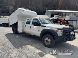 (Hanover, WV) 2015 Ford F550 4x4 Crew-Cab Chipper Dump Truck Runs, Moves & Dump Operates) (Bad Brake