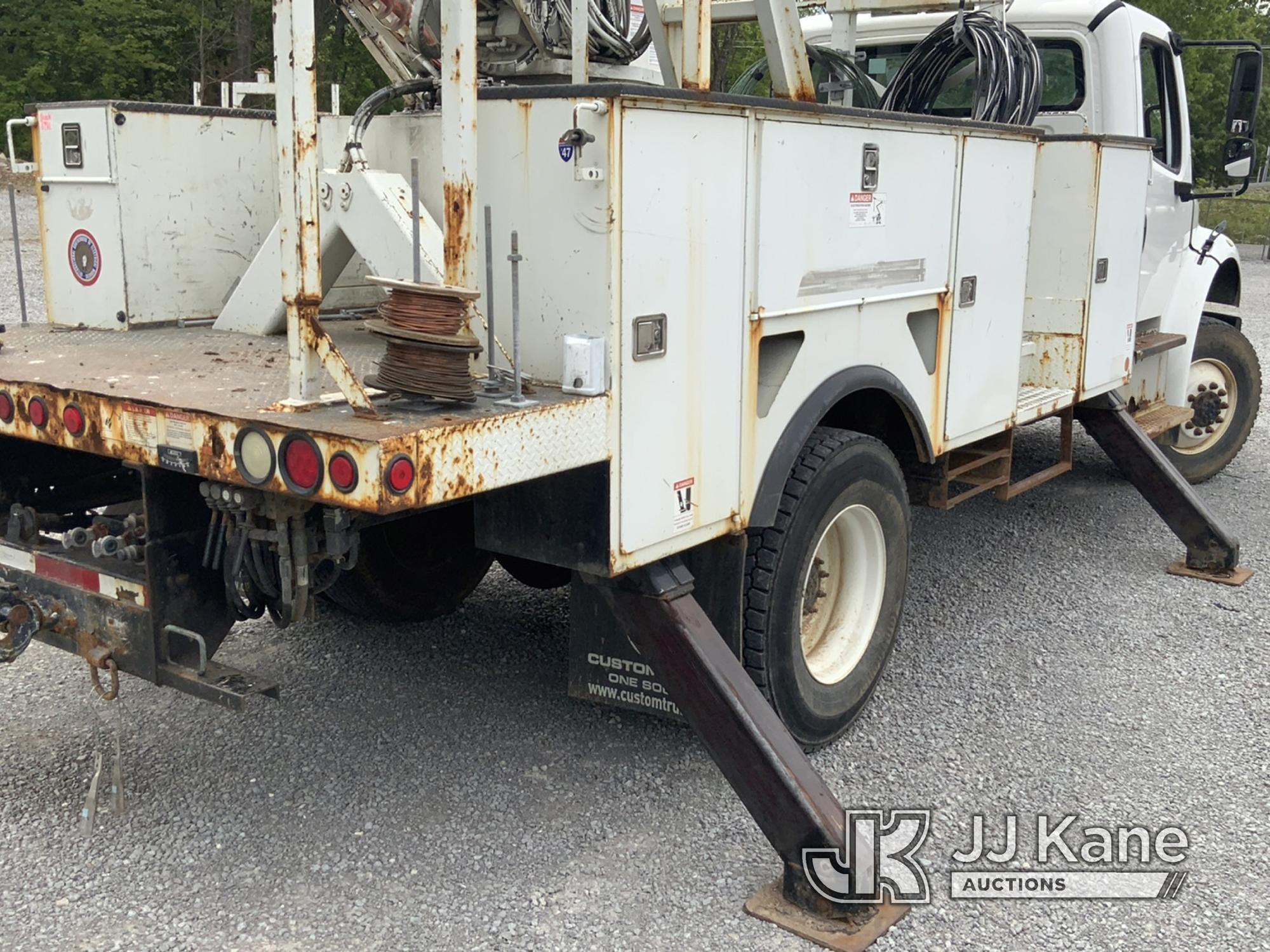 (New Tazewell, TN) HiRanger 5TC-55, Material Handling Bucket Truck rear mounted on 2016 Freightliner