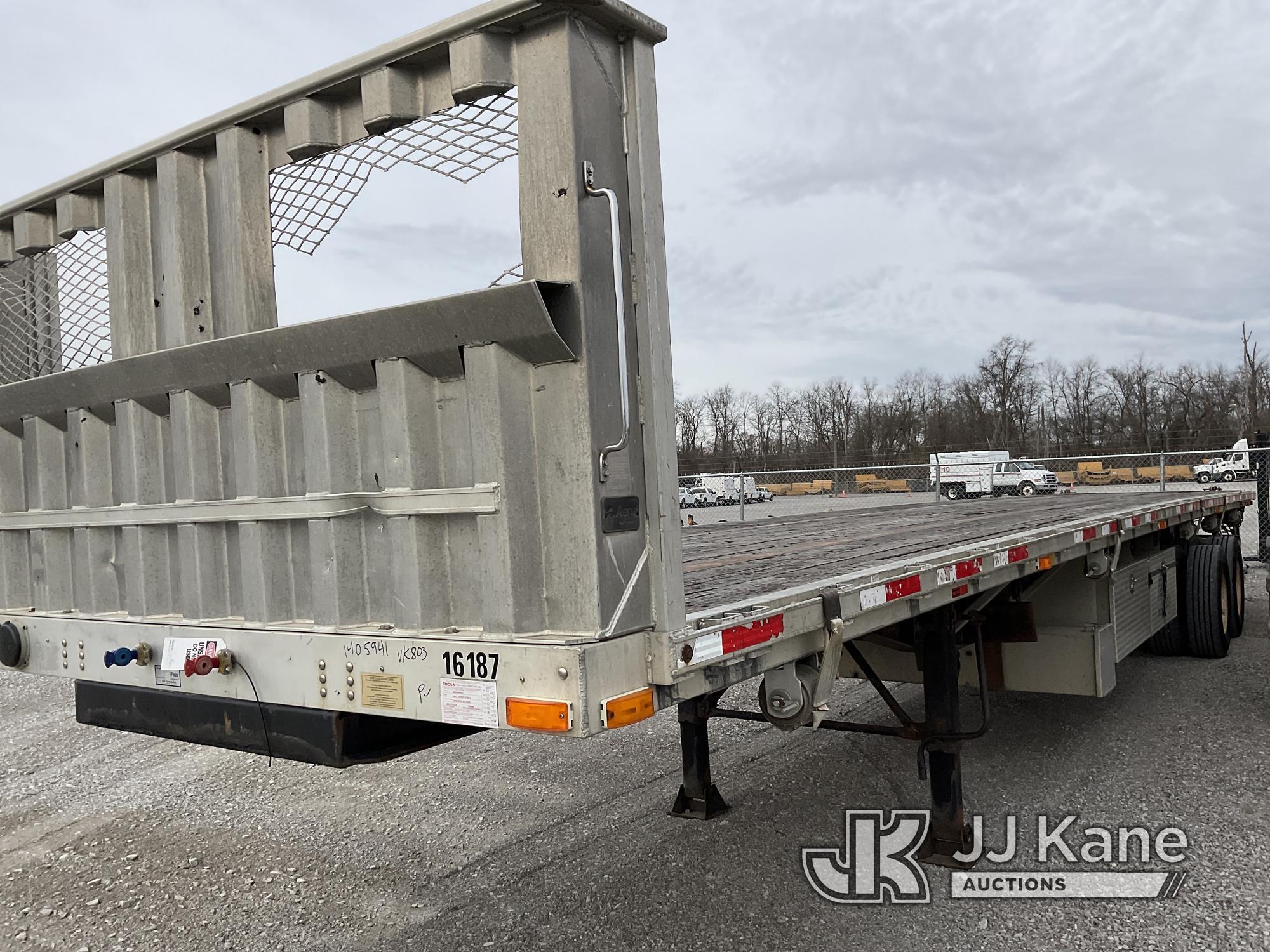 (Verona, KY) 2009 Transcraft Eagle S2 T/A High Flatbed Trailer Seller Note: Frame & Suspension Damag