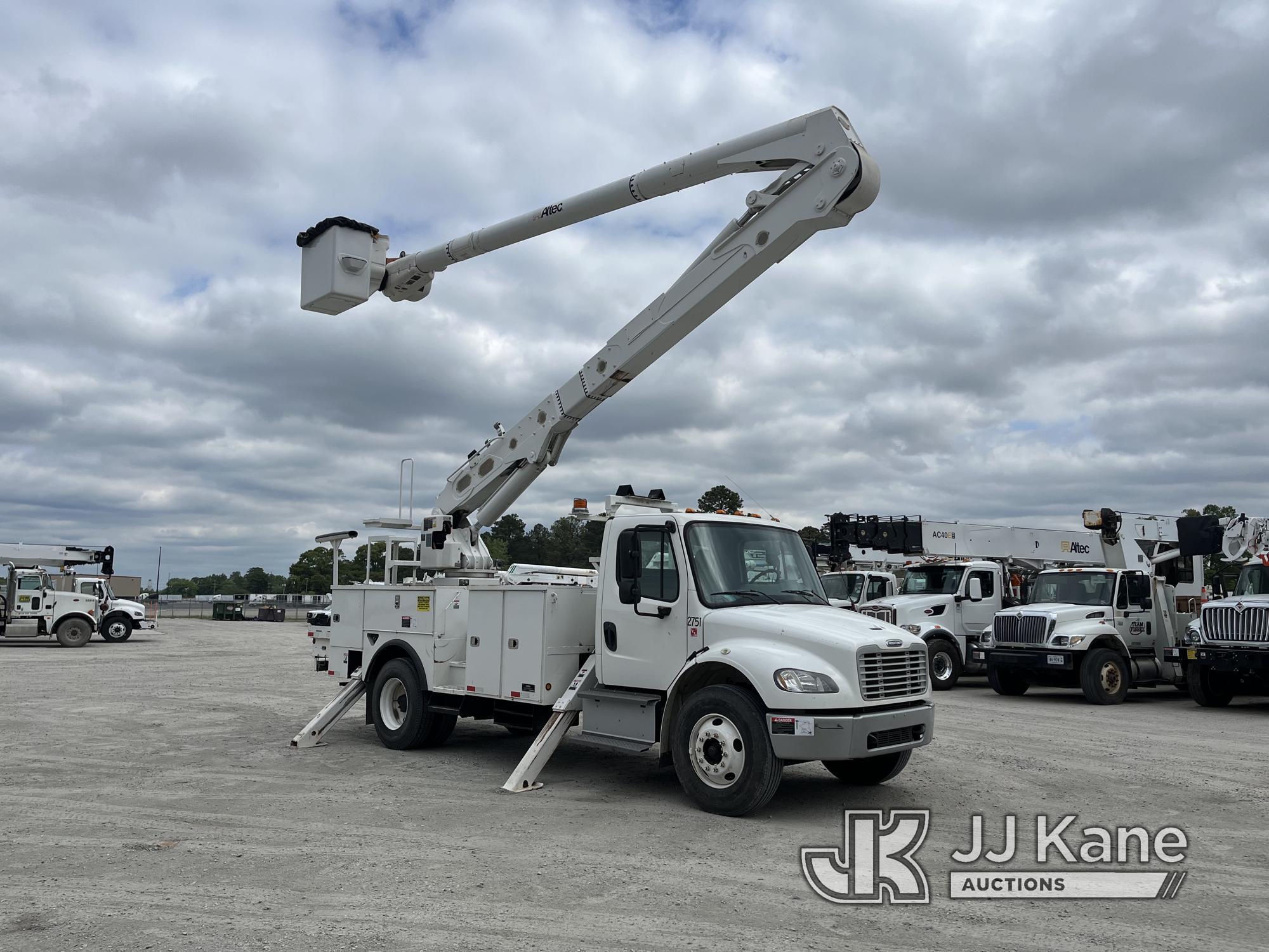 (Chester, VA) Altec AN55E-OC, Over-Center Material Handling Bucket Truck rear mounted on 2014 Freigh