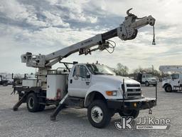 (Verona, KY) Telelect Commander C4045, Digger Derrick rear mounted on 2007 Ford F750 4x4 Flatbed/Uti