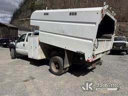 (Hanover, WV) 2016 Ford F550 4x4 Extended-Cab Chipper Dump Truck Runs, Moves & Dump Operates) (Low P