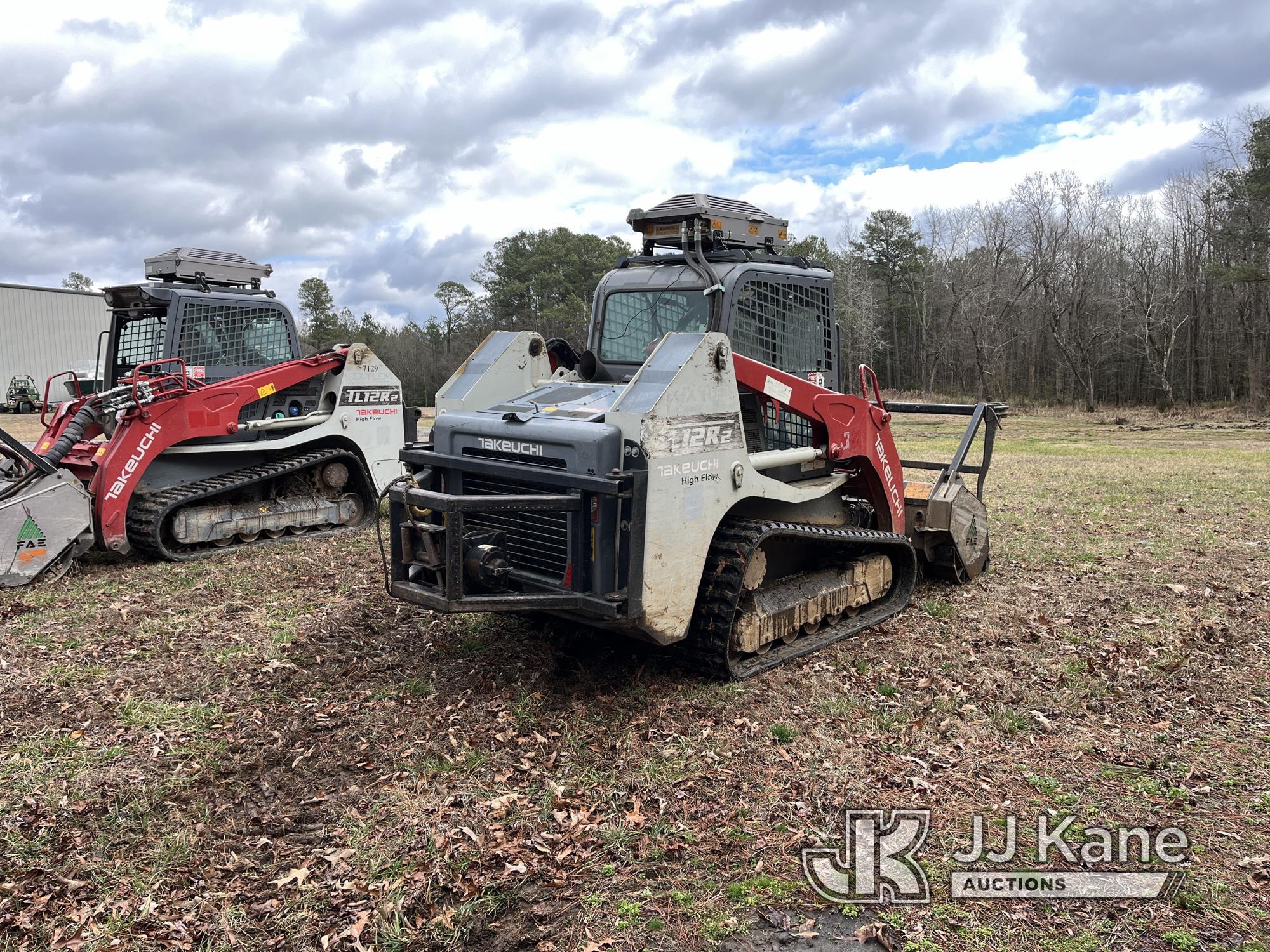 (Wakefield, VA) 2018 Takeuchi TL12R-2 High Flow Crawler Shredder/Mulcher Runs, Moves, Operates) ( En