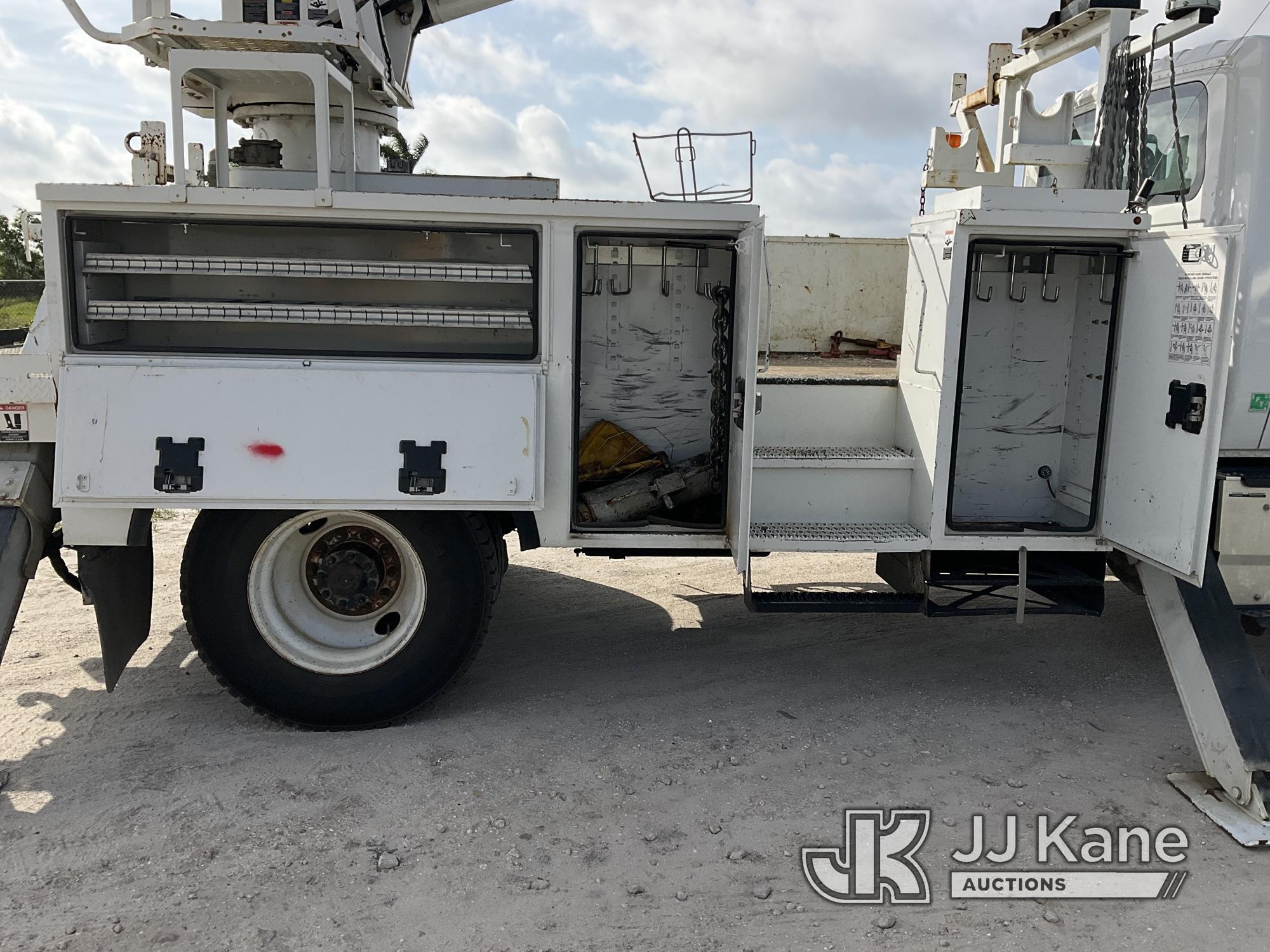 (Westlake, FL) Altec DM47B-TR, Digger Derrick rear mounted on 2017 International 4300 Utility Truck