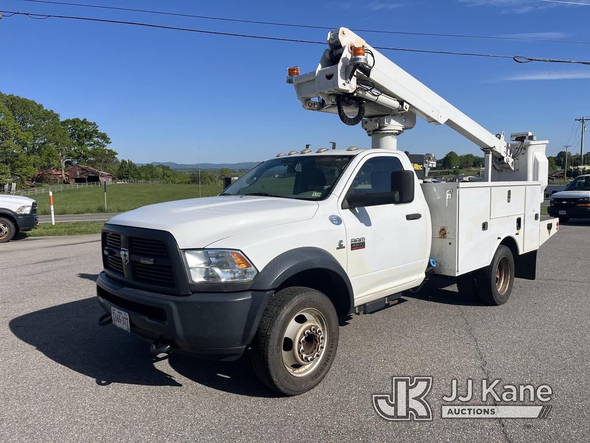 (Glade Hill, VA) Altec AT235, Telescopic Non-Insulated Bucket Truck mounted behind cab on 2012 Dodge