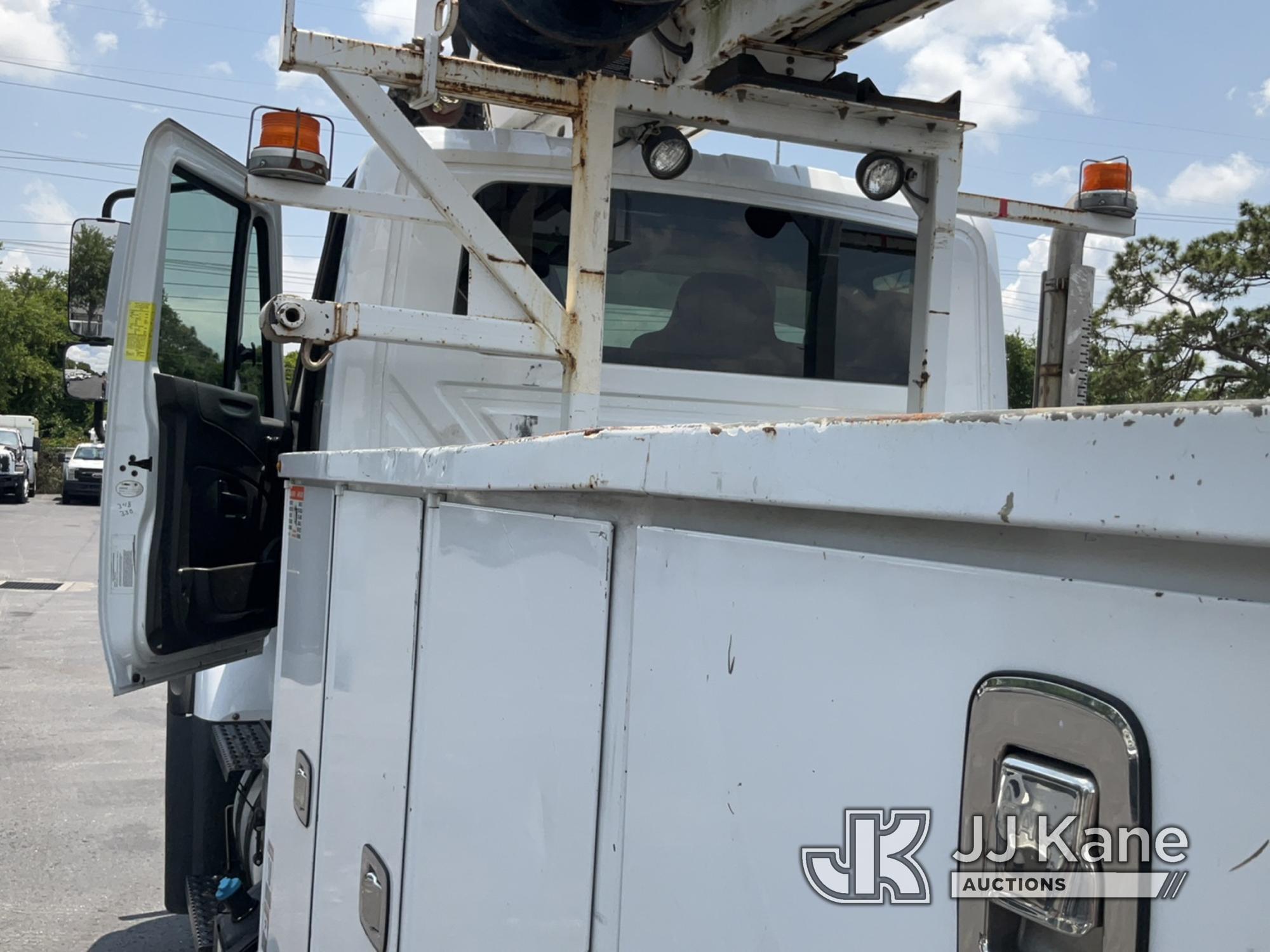 (Tampa, FL) Altec DC47-TR, Digger Derrick rear mounted on 2017 International 7300 4x4 Utility Truck