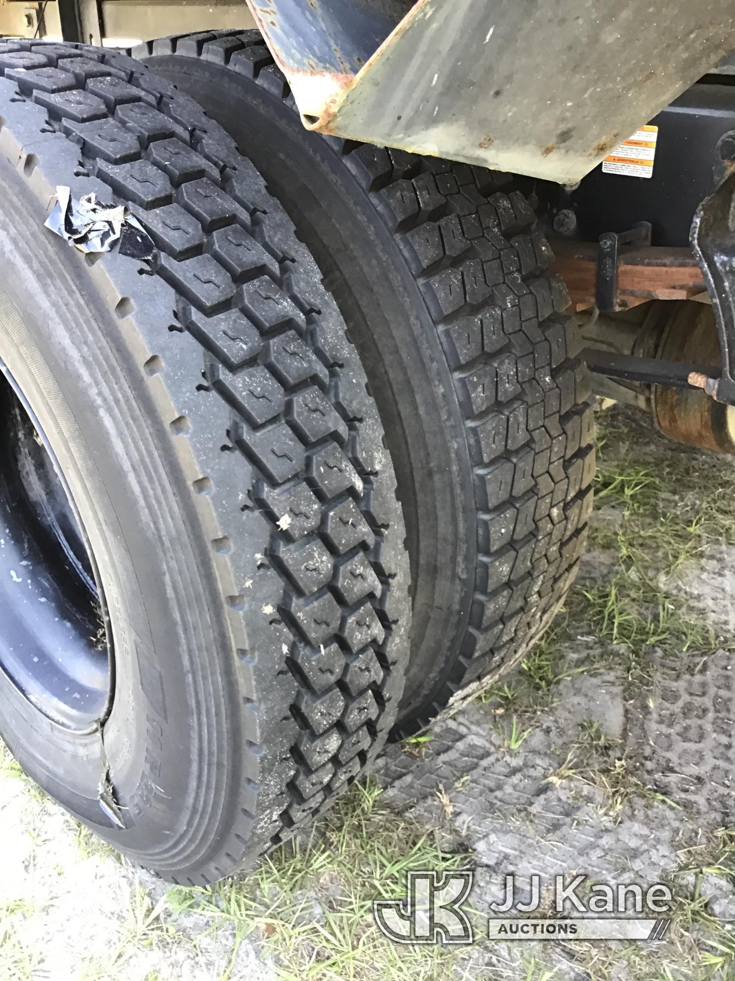 (Ocala, FL) Altec LR756, Over-Center Bucket Truck mounted behind cab on 2013 Ford F750 Chipper Dump