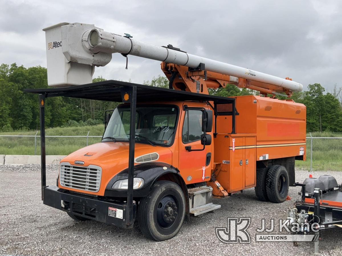 (Verona, KY) Altec LRV56, Over-Center Bucket Truck mounted behind cab on 2011 Freightliner M2106 Chi