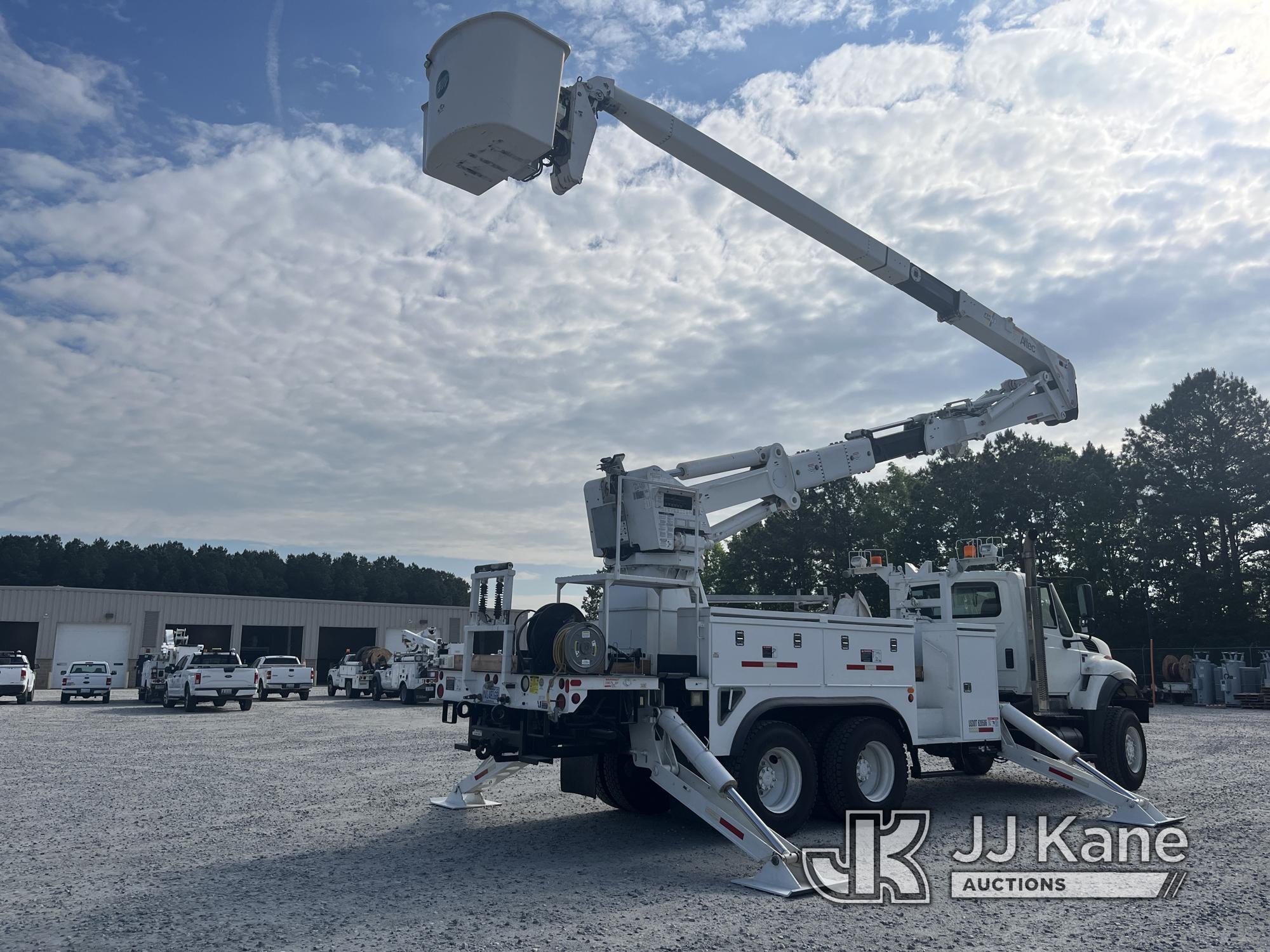 (Hertford, NC) Altec AH75, Articulating & Telescopic Material Handling Bucket Truck rear mounted on