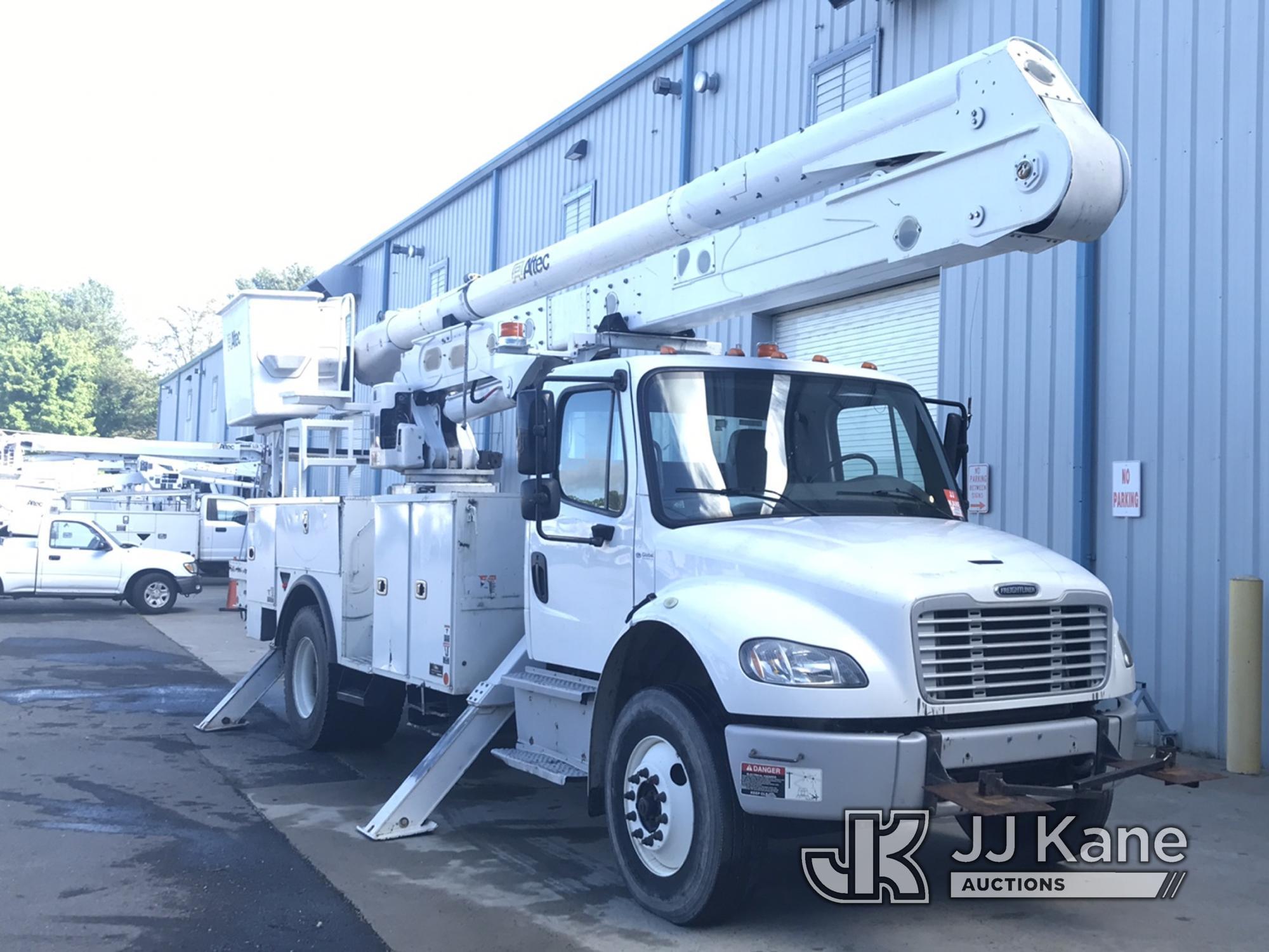 (Mount Airy, NC) Altec AA55, Material Handling Bucket Truck mounted behind cab on 2018 Freightliner