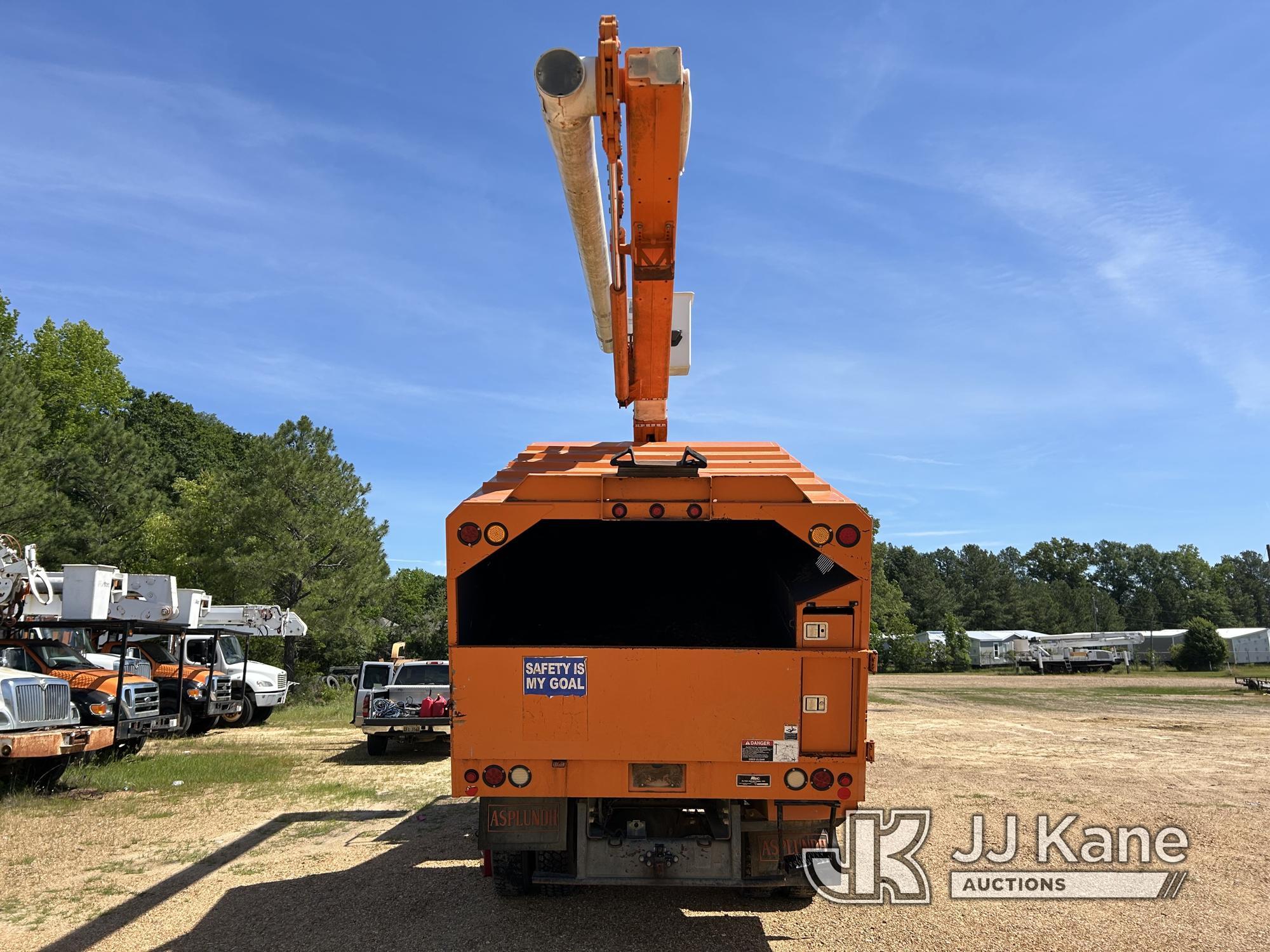 (Byram, MS) Altec LR756, Over-Center Bucket Truck mounted behind cab on 2013 Ford F750 Chipper Dump