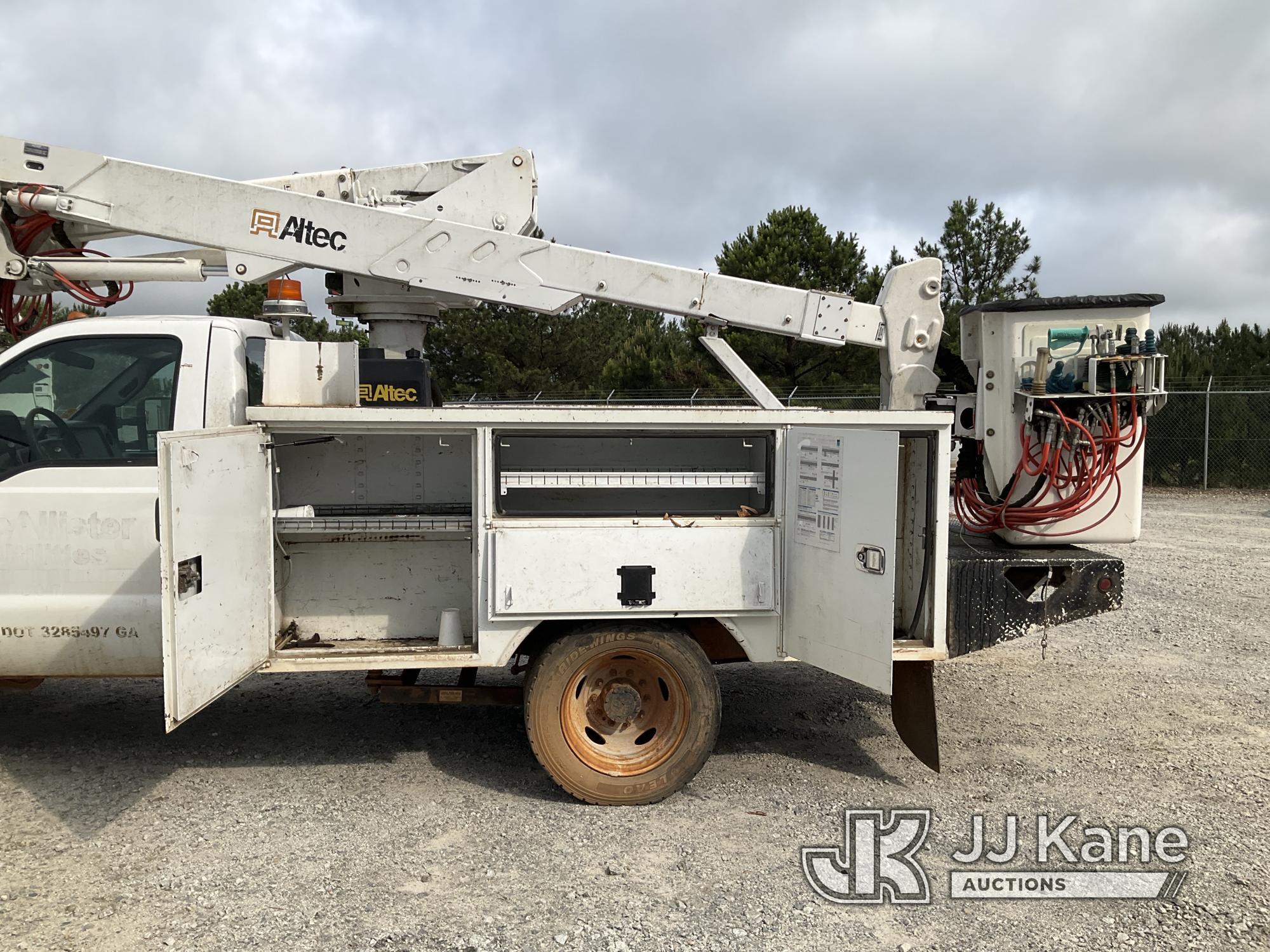 (Villa Rica, GA) Altec AT37G, Articulating & Telescopic Bucket Truck mounted behind cab on 2012 Ford