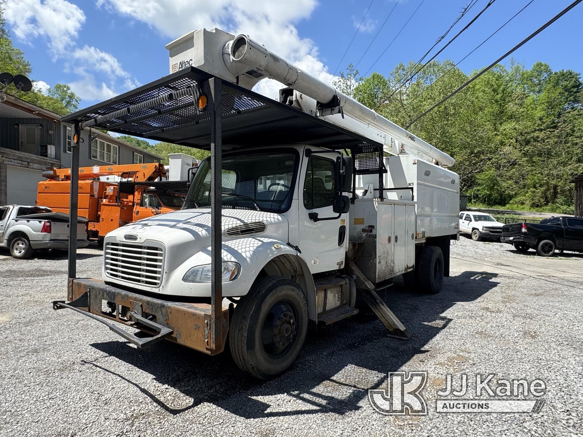 (Hanover, WV) Altec LRV60/70, Over-Center Elevator Bucket Truck mounted behind cab on 2012 Freightli