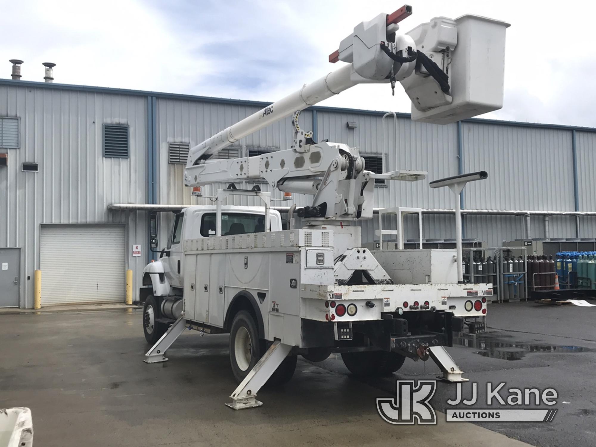 (Mount Airy, NC) Altec AA55-MH, Material Handling Bucket Truck rear mounted on 2016 International 73