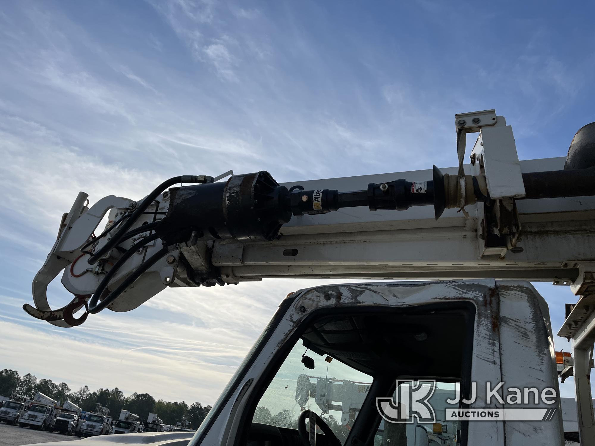 (Chester, VA) Altec DM47B-TR, Digger Derrick rear mounted on 2020 International HV507 4x4 Utility Tr