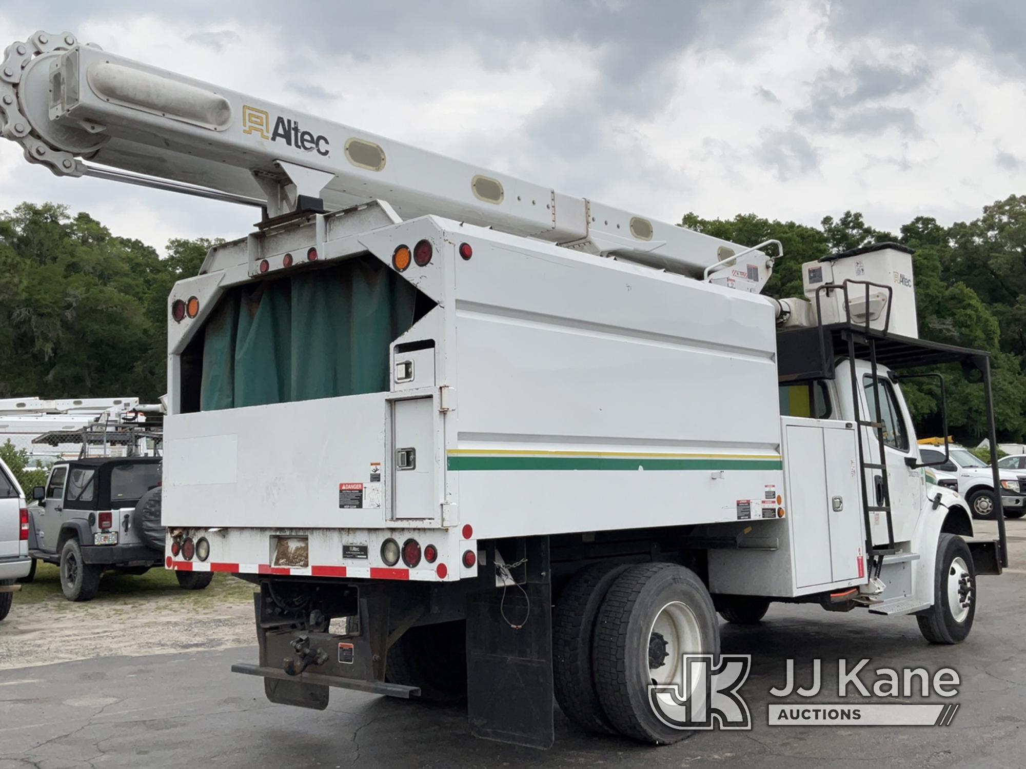 (Ocala, FL) Altec LR758, Over-Center Bucket mounted behind cab on 2018 Freightliner M2 Chipper Dump