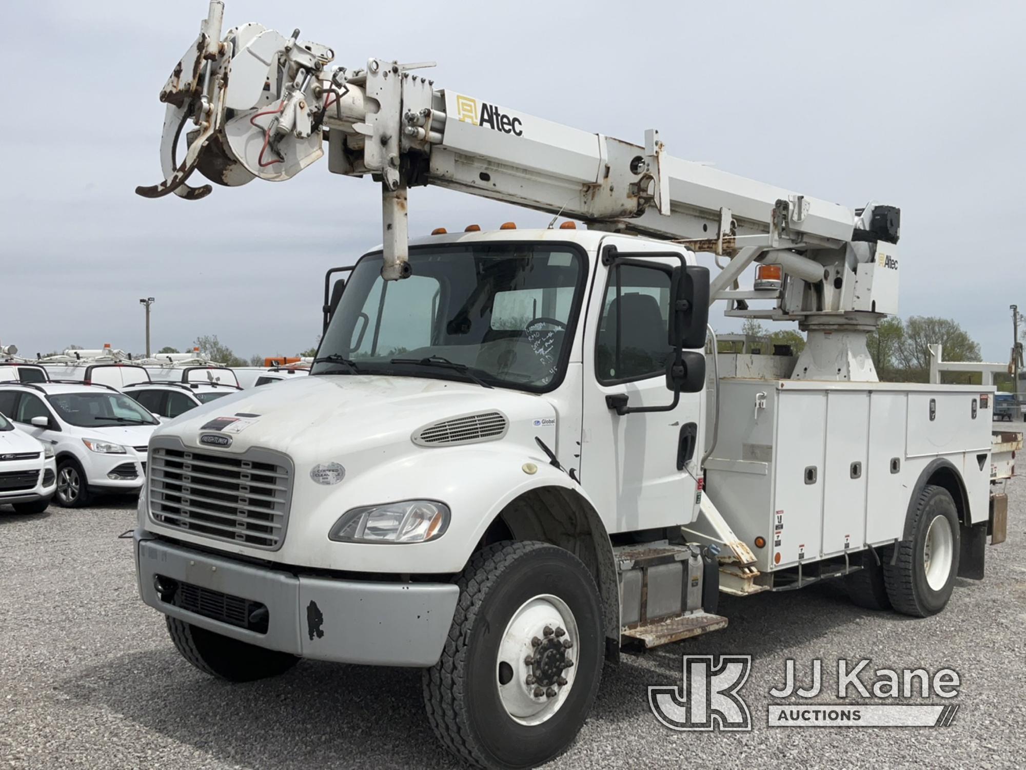 (Verona, KY) Altec DC47-TR, Digger Derrick rear mounted on 2016 Freightliner M2 106 4x4 Utility Truc