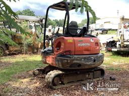 (Douglasville, GA) 2016 Kubota KX040-4 Mini Hydraulic Excavator Not Running Condition Unknown, Parts