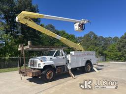 (Oakwood, GA) Altec AA755L, Material Handling Bucket Truck rear mounted on 1999 GMC C8500 Utility Tr