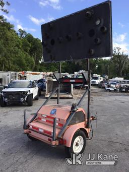 (Ocala, FL) 1990 Protecto Flash PFAWM78 Portable Arrow Board, trailer mtd No Title) (Not Running, Co