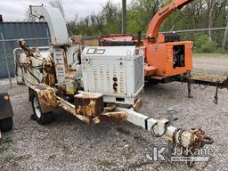 (Verona, KY) 2016 Morbark M12D Chipper (12in Drum) Runs) (Not Operating, Clutch Noise, Rust Damage,