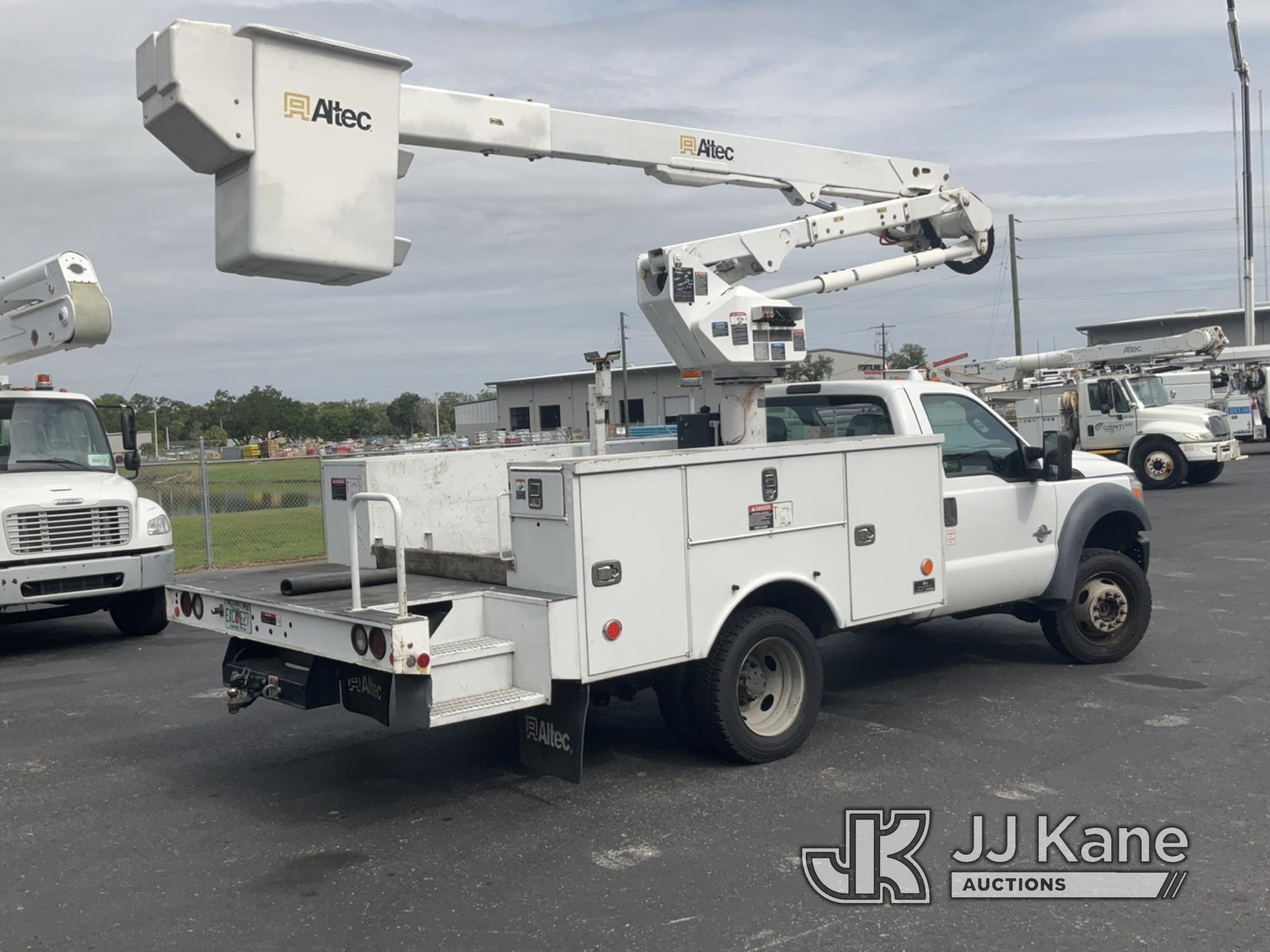 (Tampa, FL) Altec AT40G, Articulating & Telescopic Bucket mounted behind cab on 2016 Ford F550 4x4 S