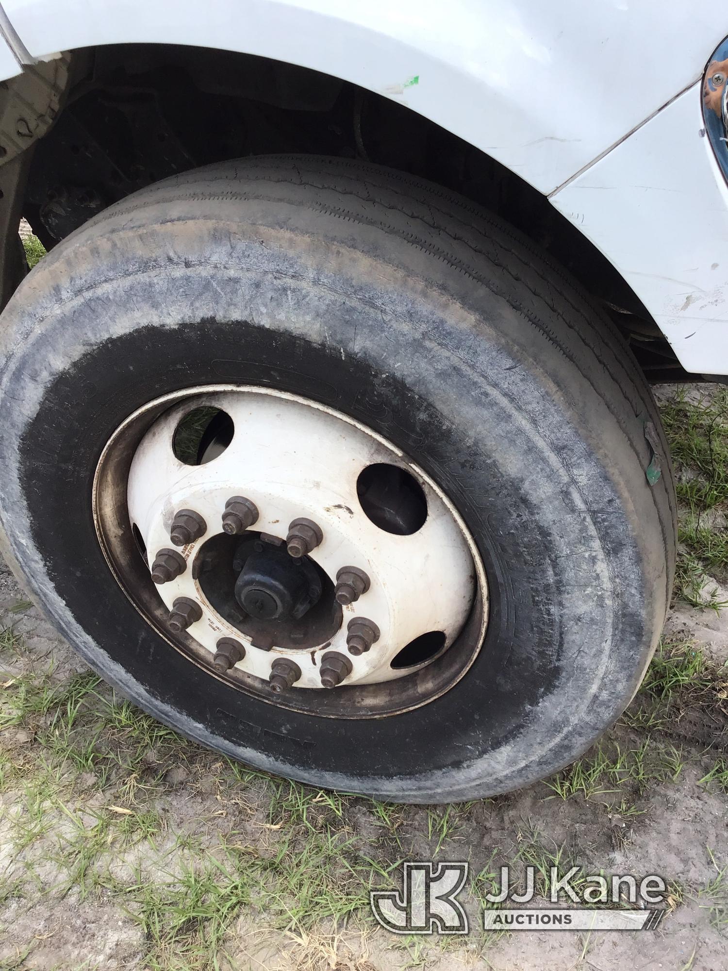 (Ocala, FL) 2012 Ford F750 Chipper Dump Truck Runs & Moves, Bed Dumps) (Minor Body Damage.