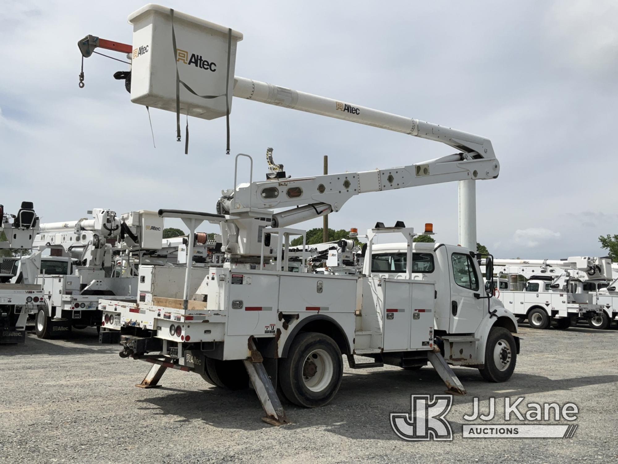 (China Grove, NC) Altec AA55, Material Handling Bucket Truck rear mounted on 2017 Freightliner M2 10