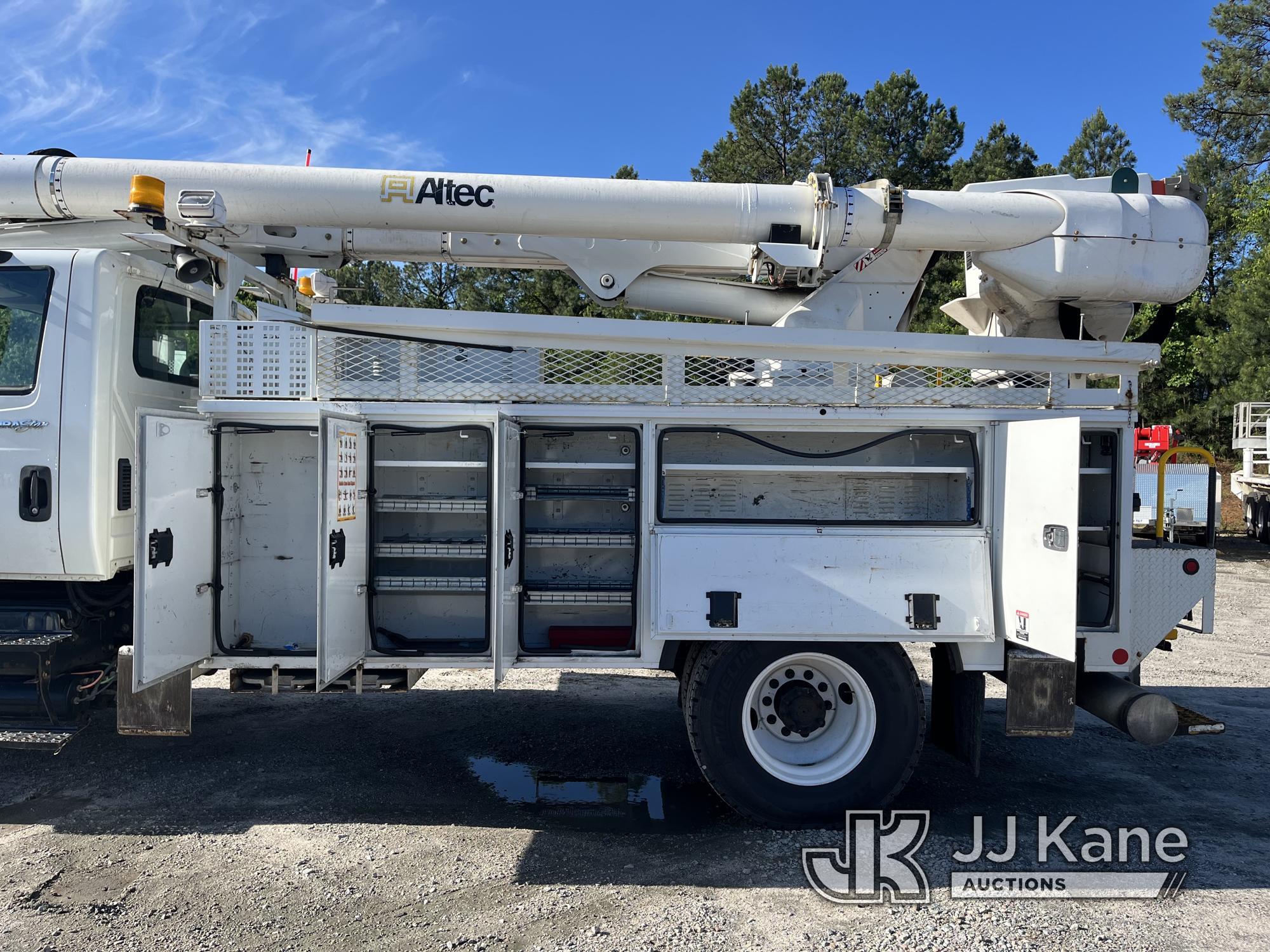 (Chester, VA) Altec AM55, Over-Center Material Handling Bucket Truck rear mounted on 2014 Internatio