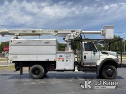 (Ocala, FL) Altec LRV58, Over-Center Bucket Truck mounted behind cab on 2011 International 7400 4x4