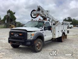 (Villa Rica, GA) Altec AT37G, Articulating & Telescopic Bucket mounted behind cab on 2011 Ford F550